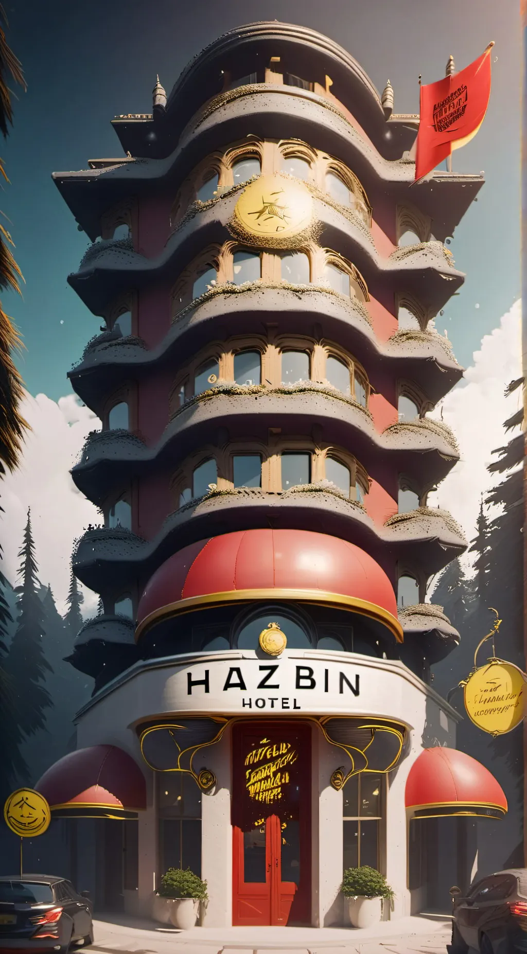 ai character: Hazin Hotel Rp background