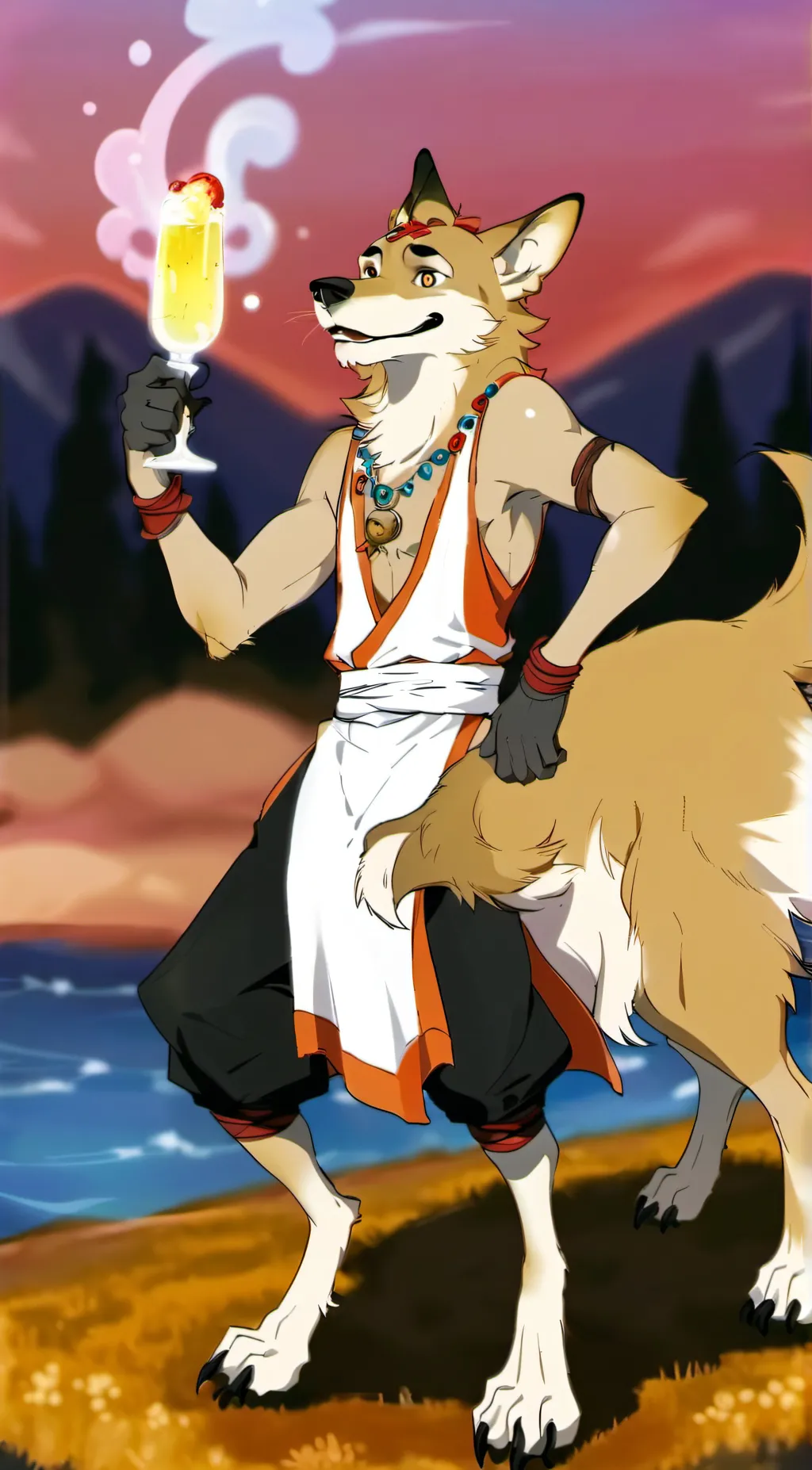 ai character: The Dog spirit background