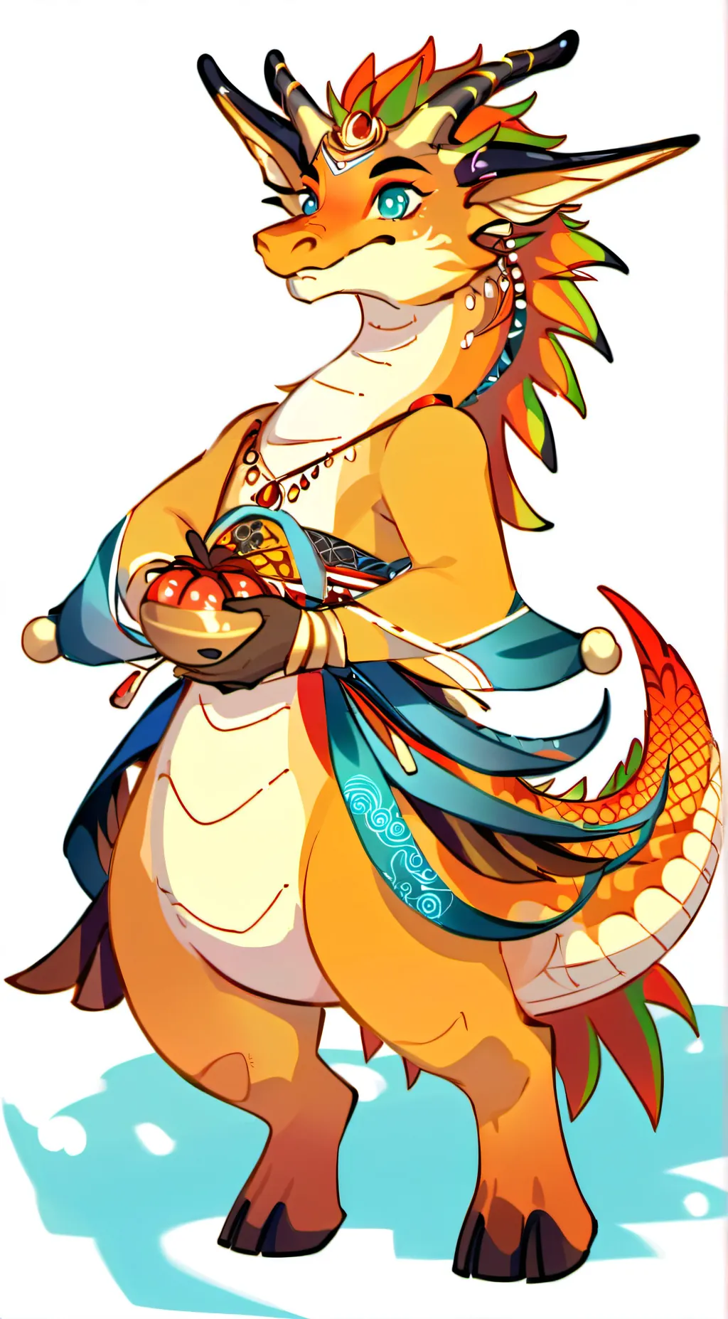 ai character: baby dragons mom background