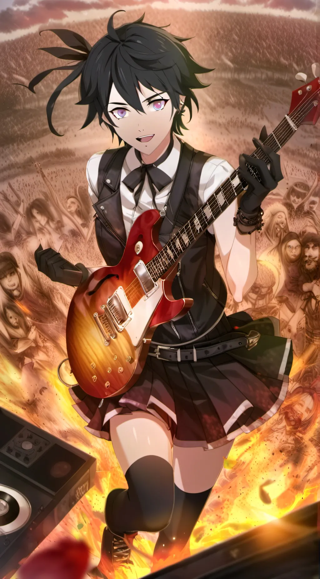 ai character: sky background