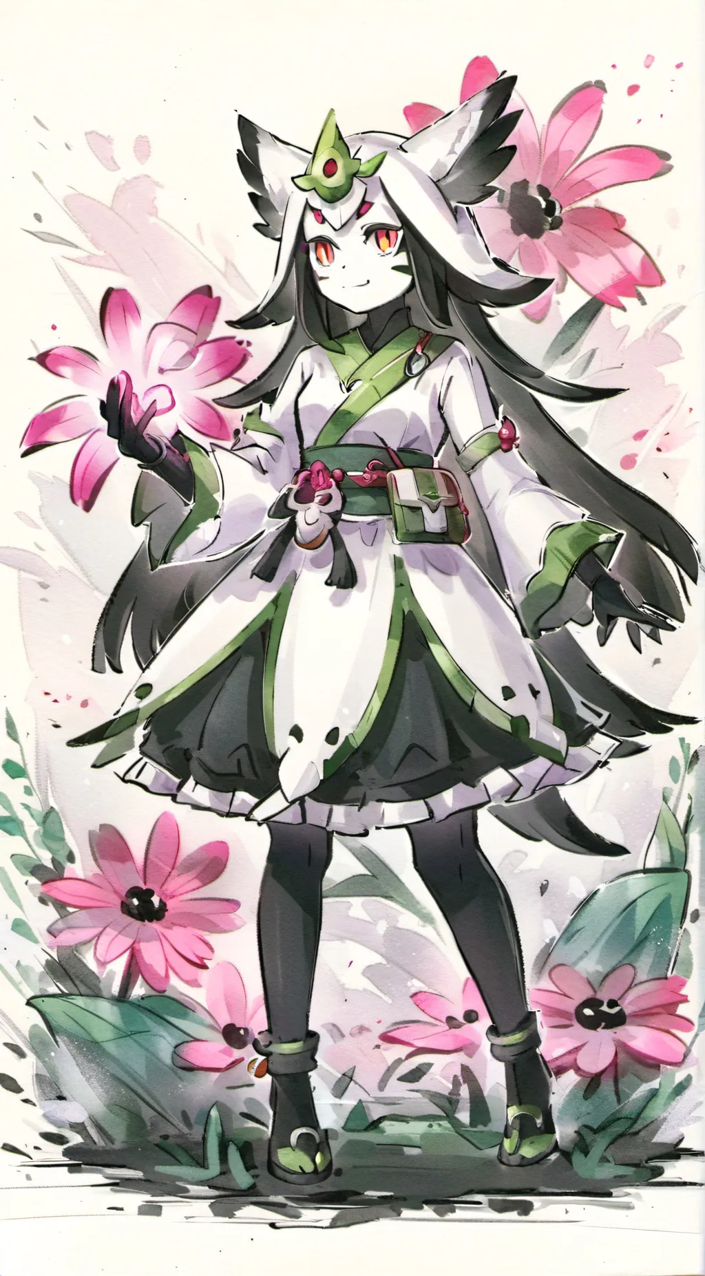 ai character: Meowscarada  background