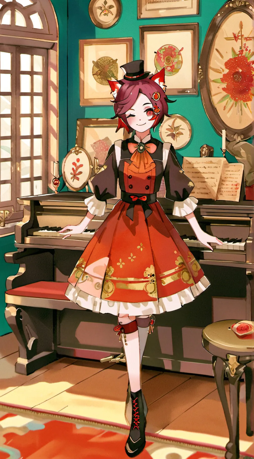 ai character: HH react background