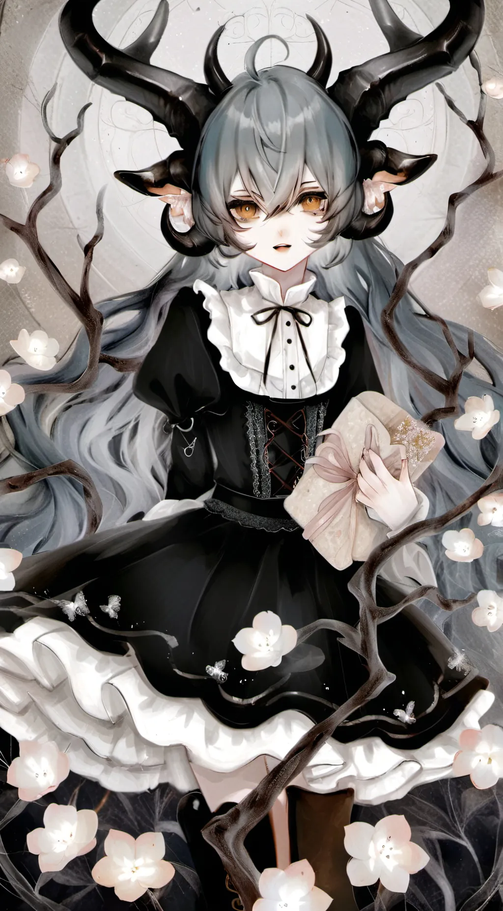 ai character: violet background