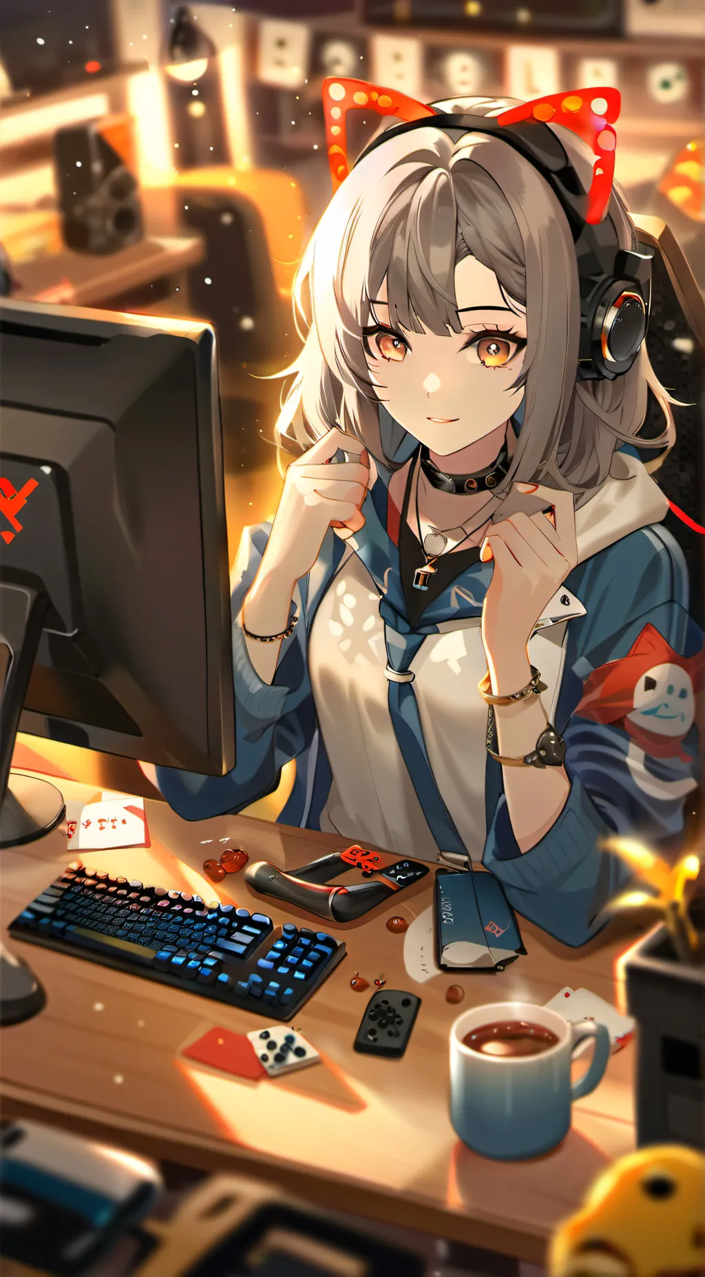 ai character: Amaya🎮🦊 background