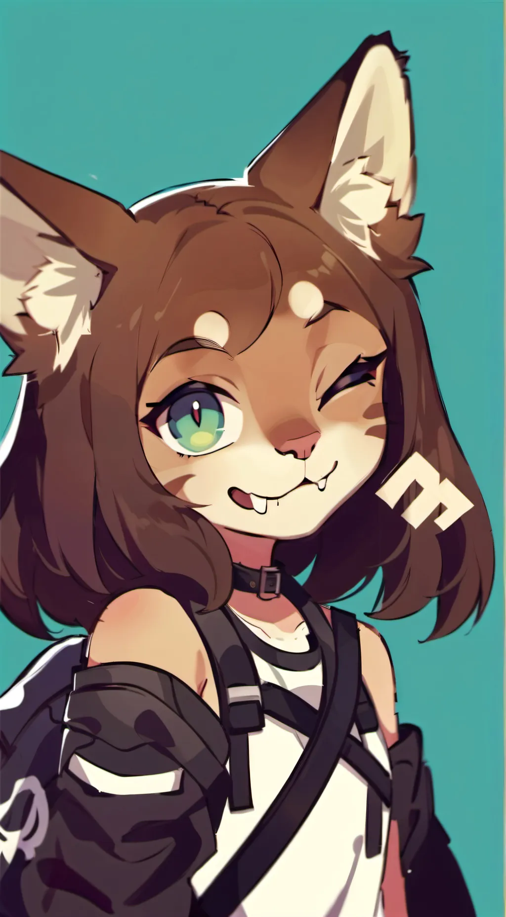 ai character: FURRY CAT (joke) background