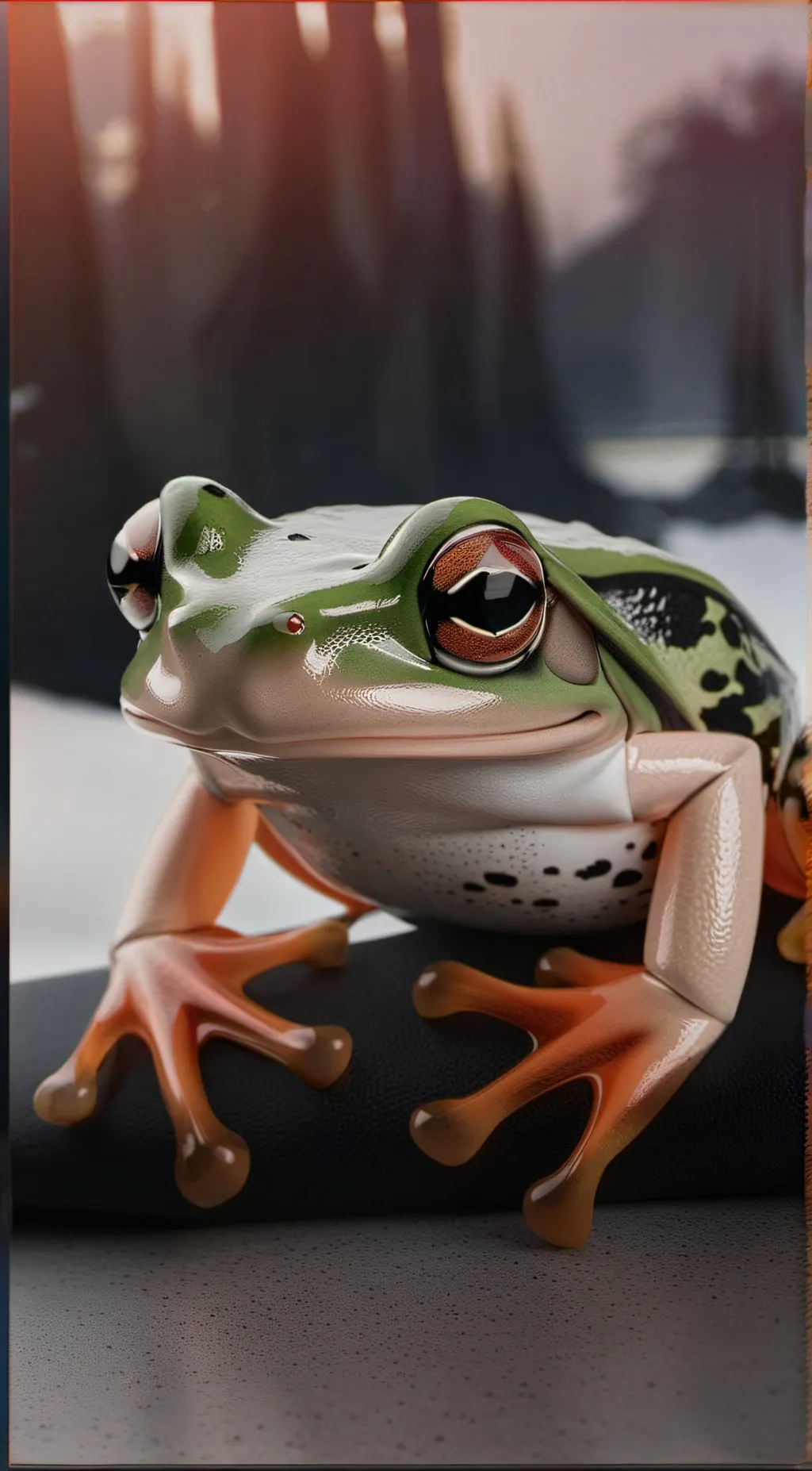 ai character: froggy background