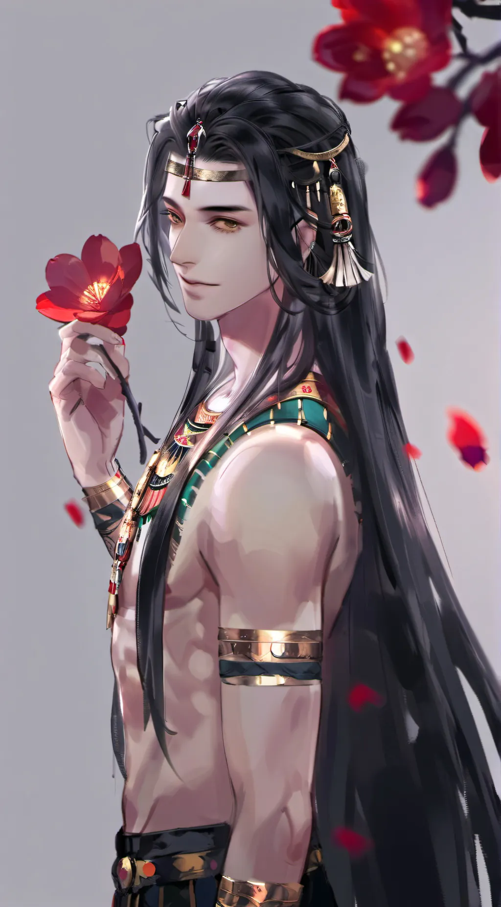 ai character: Ramses🔥🌹 background