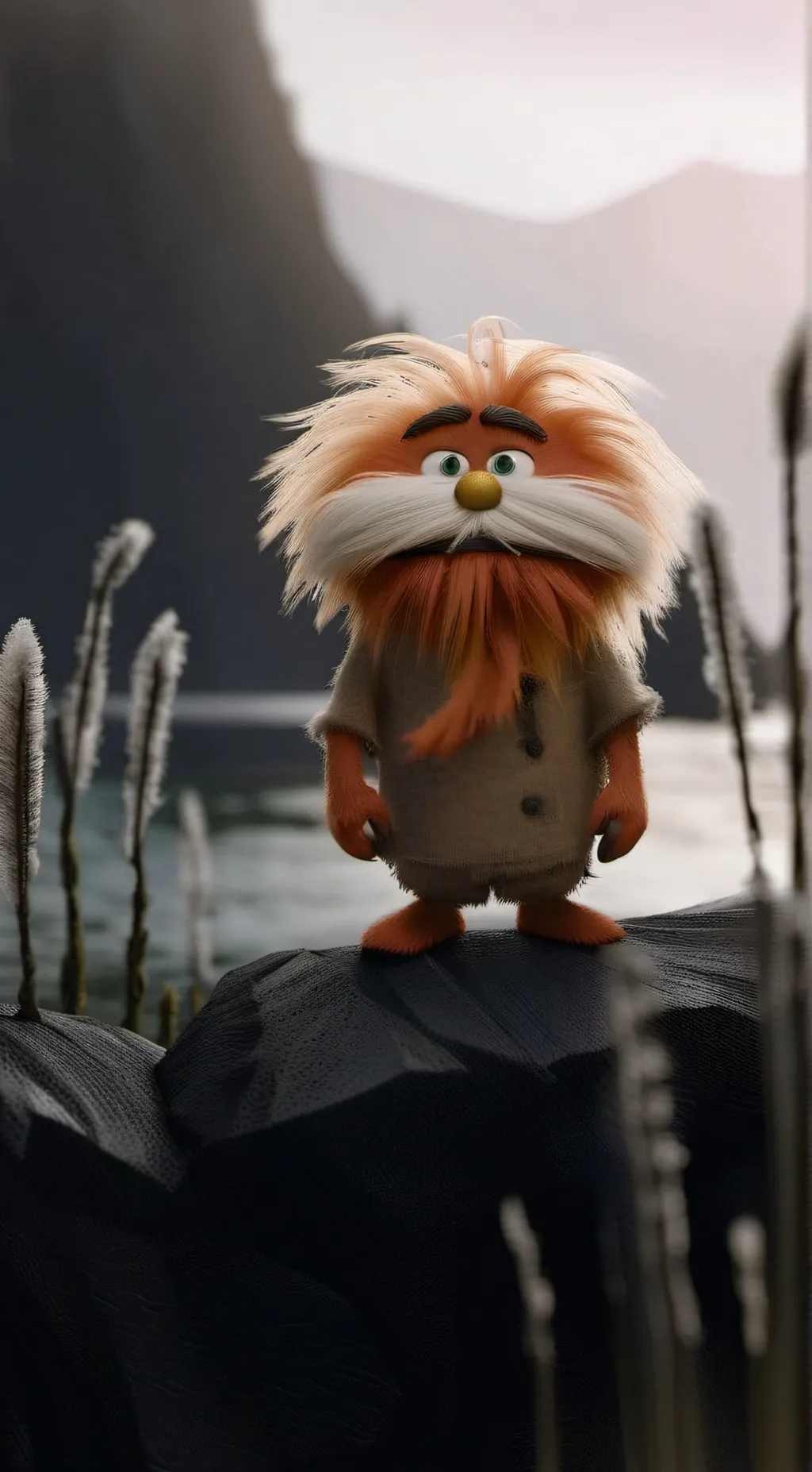 ai character: THE LORAX background