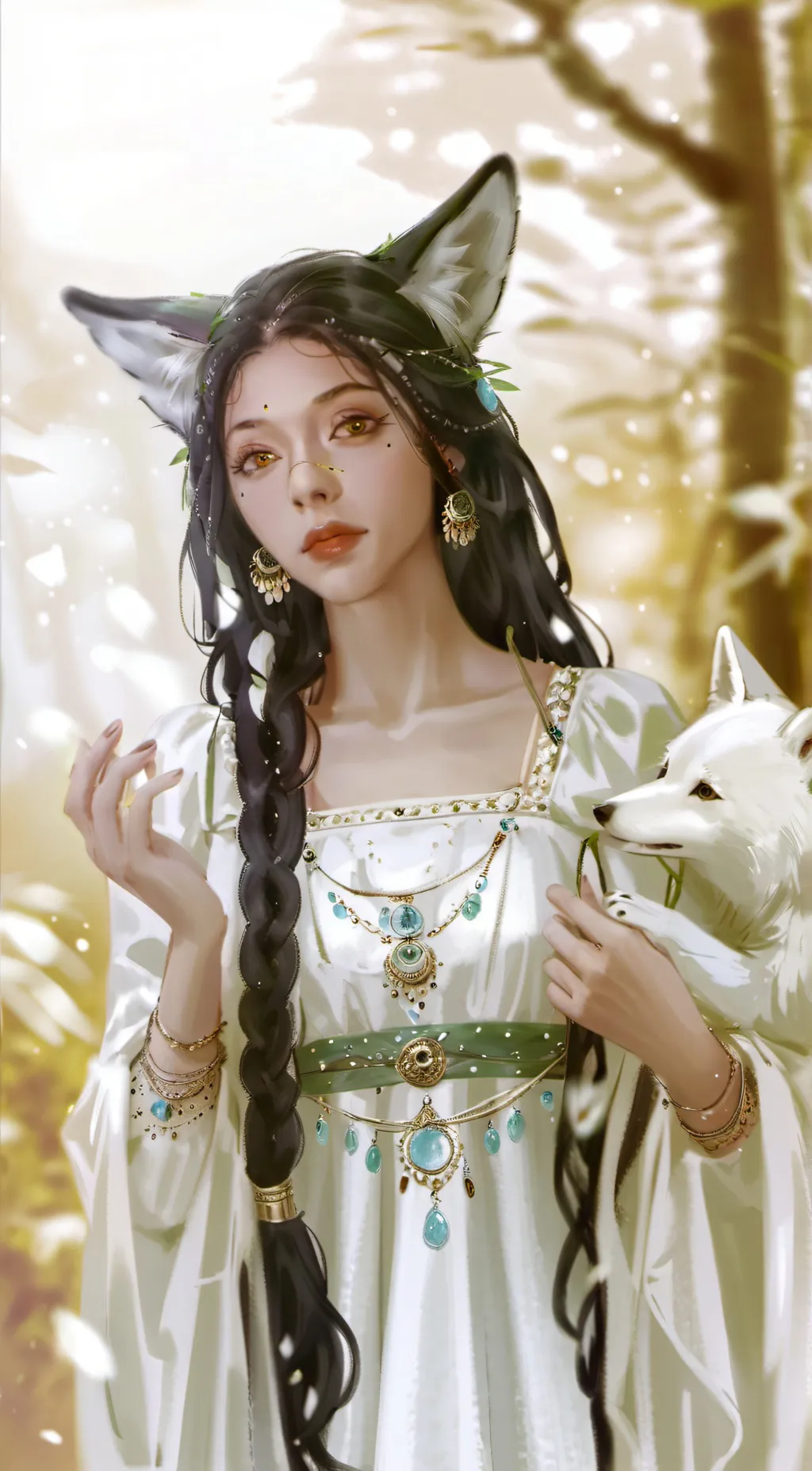 ai character: gold background