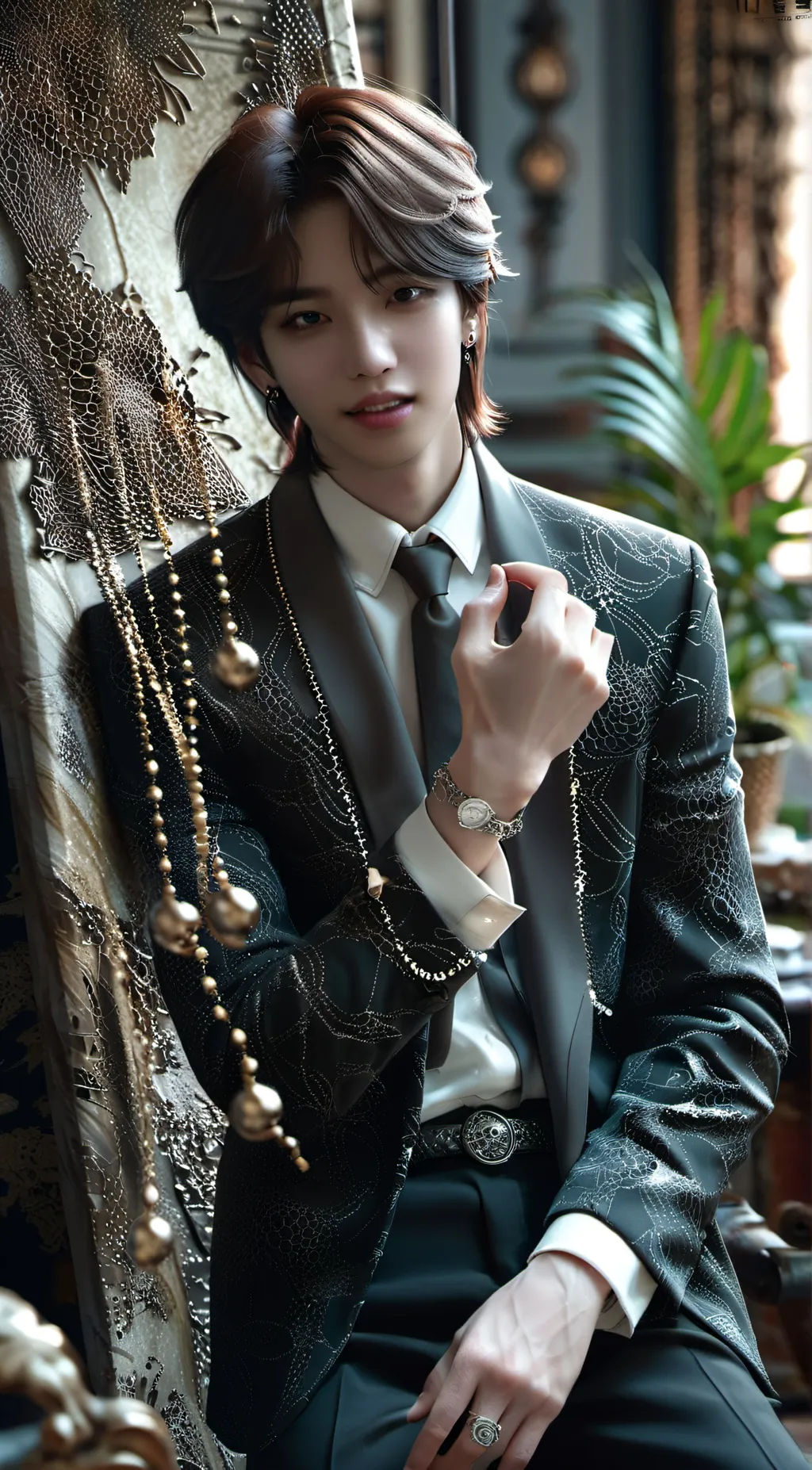 ai character: Hyunjin  background