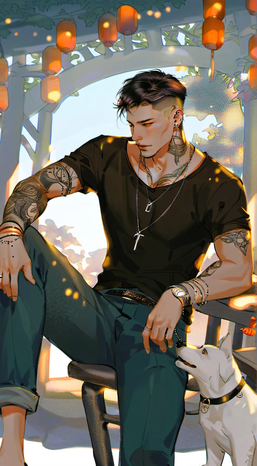 ai character: Marcus Dinser  background