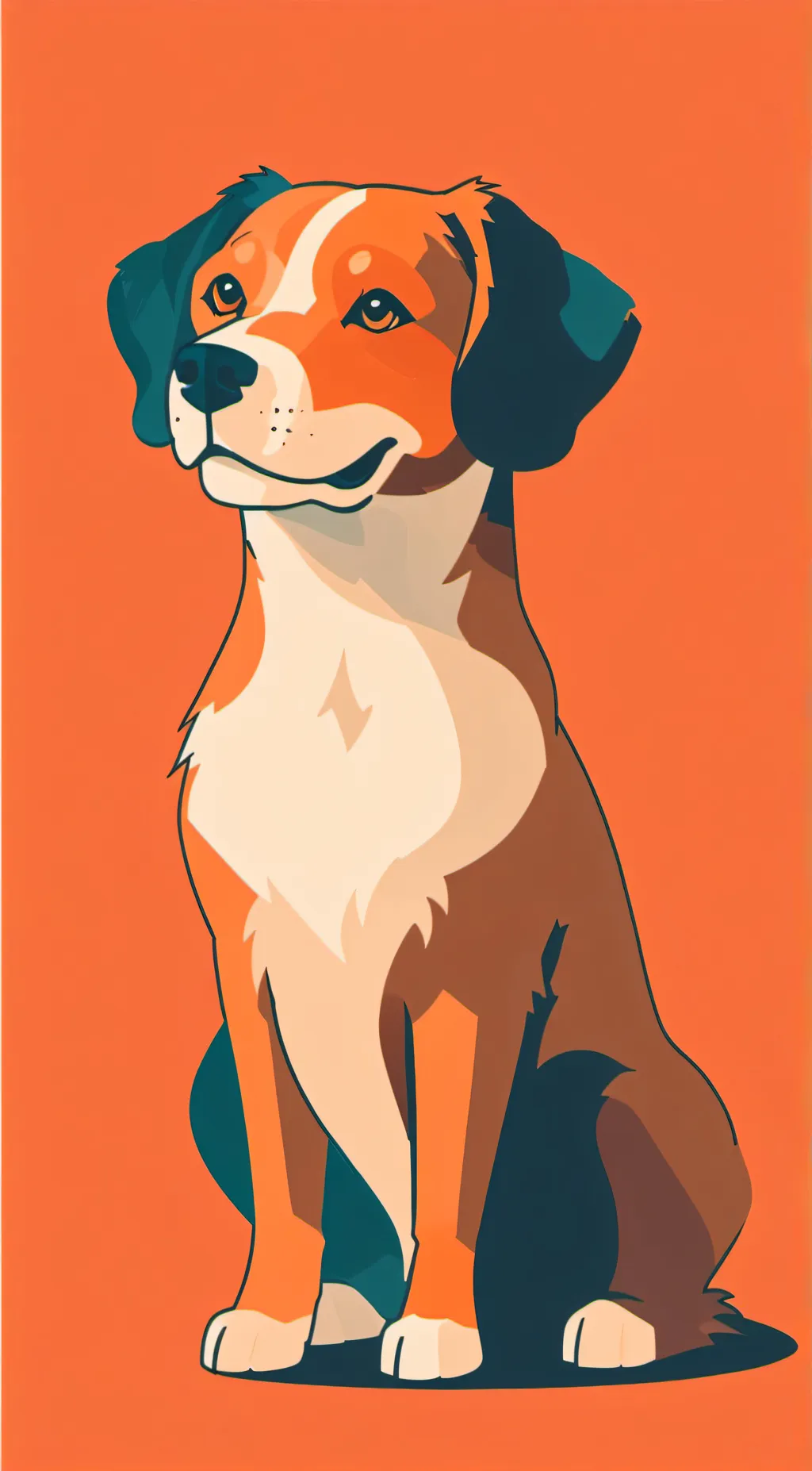 ai character: Orange background