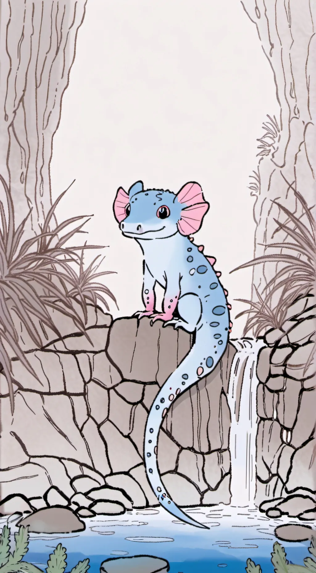 ai character: blue background