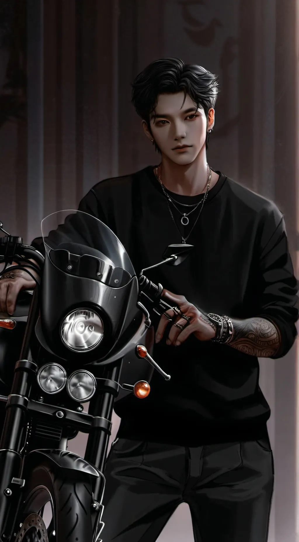 ai character: Damien background