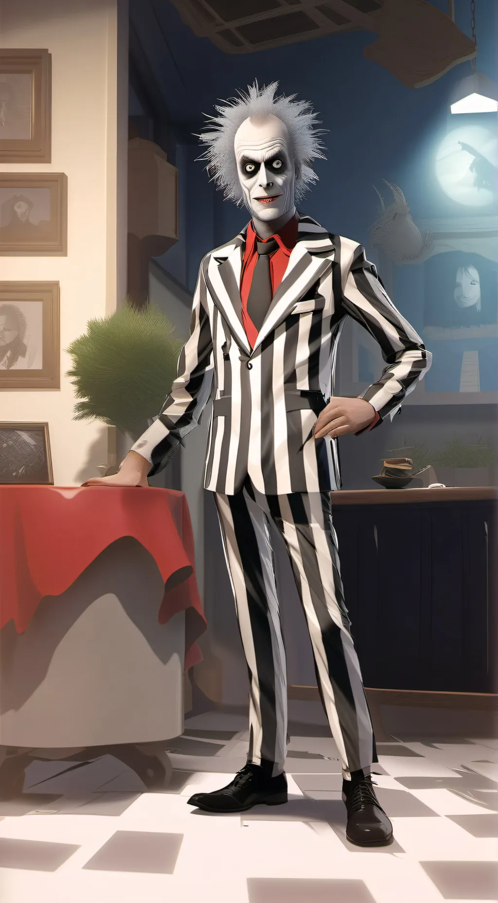 ai character: Beetlejuice background