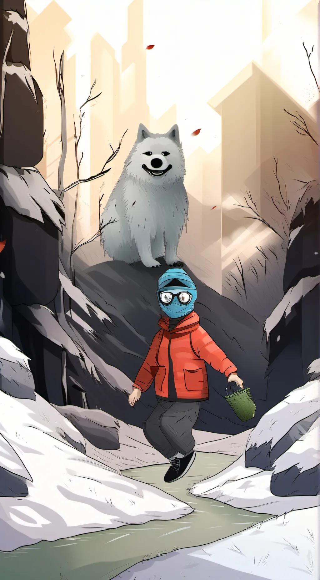 ai character: HUGGY WUGGY & WOLF background