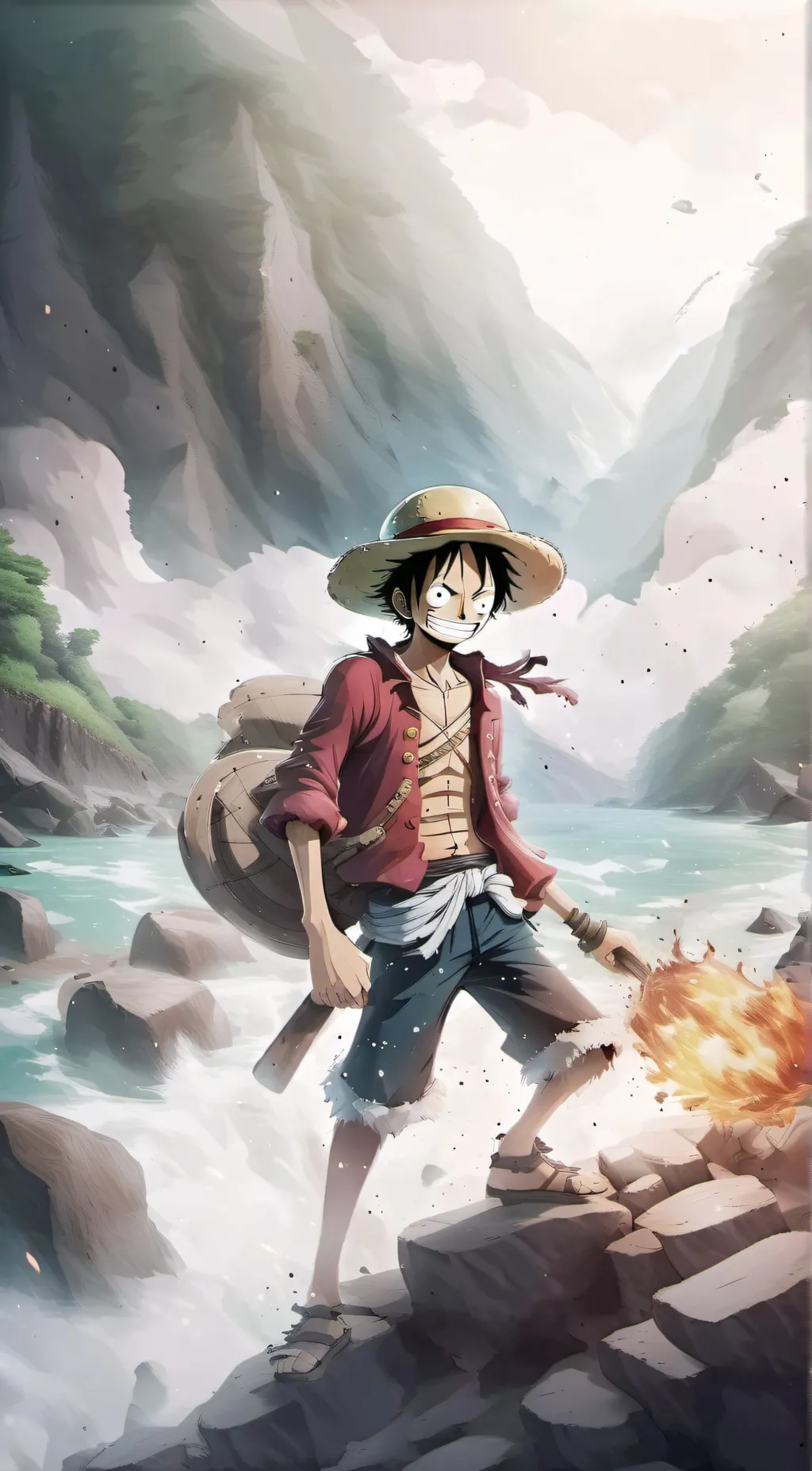 ai character: straw hat pirates background