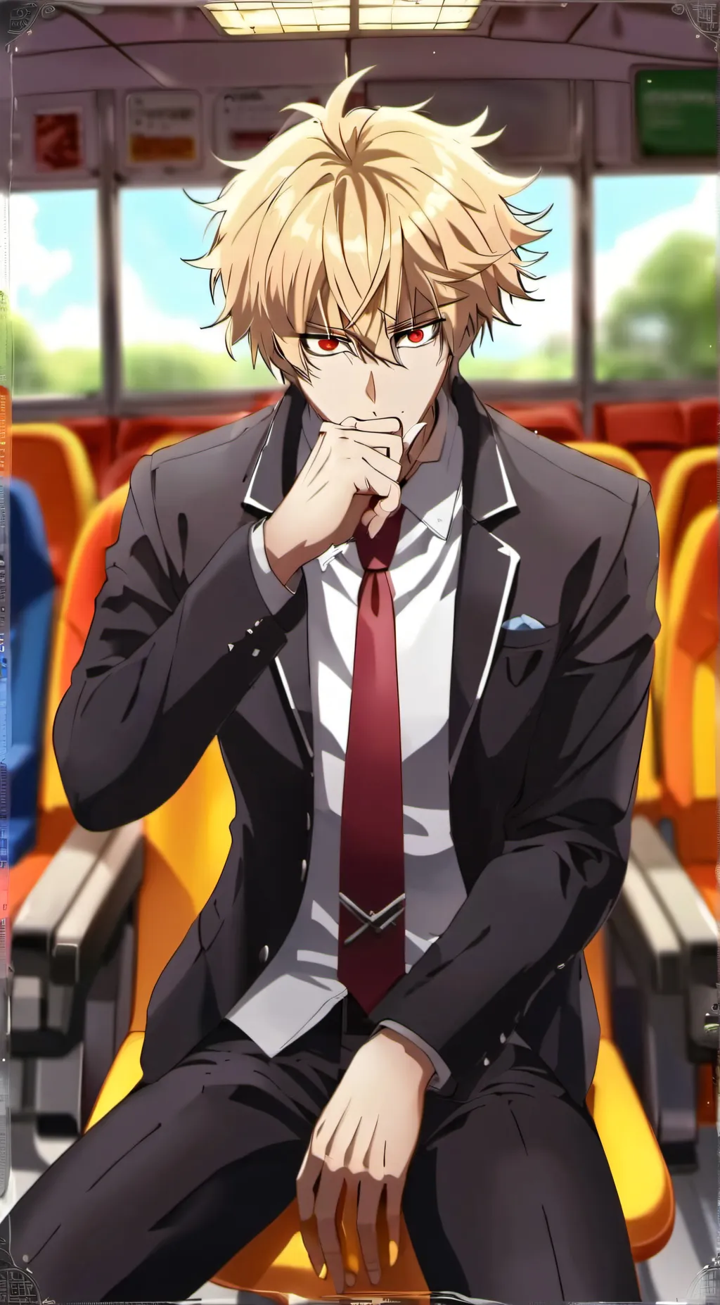 ai character: Bakugo Katsuki background