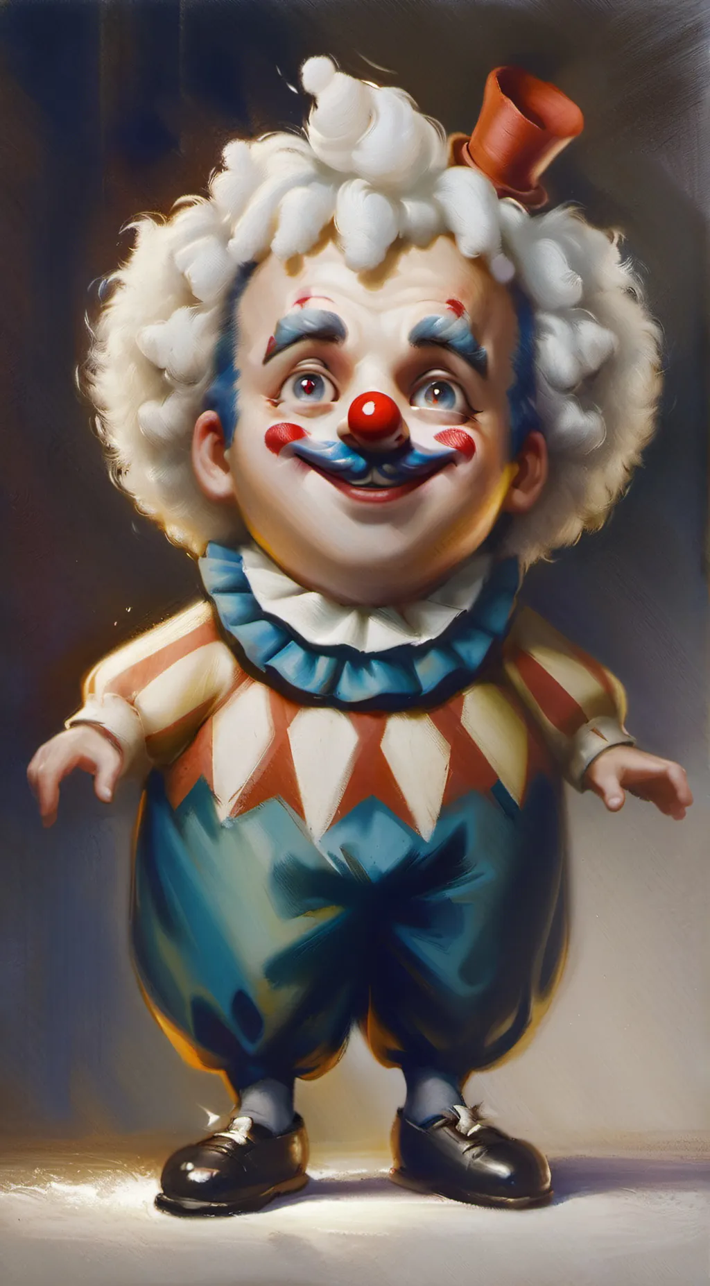 ai character: fat clown background