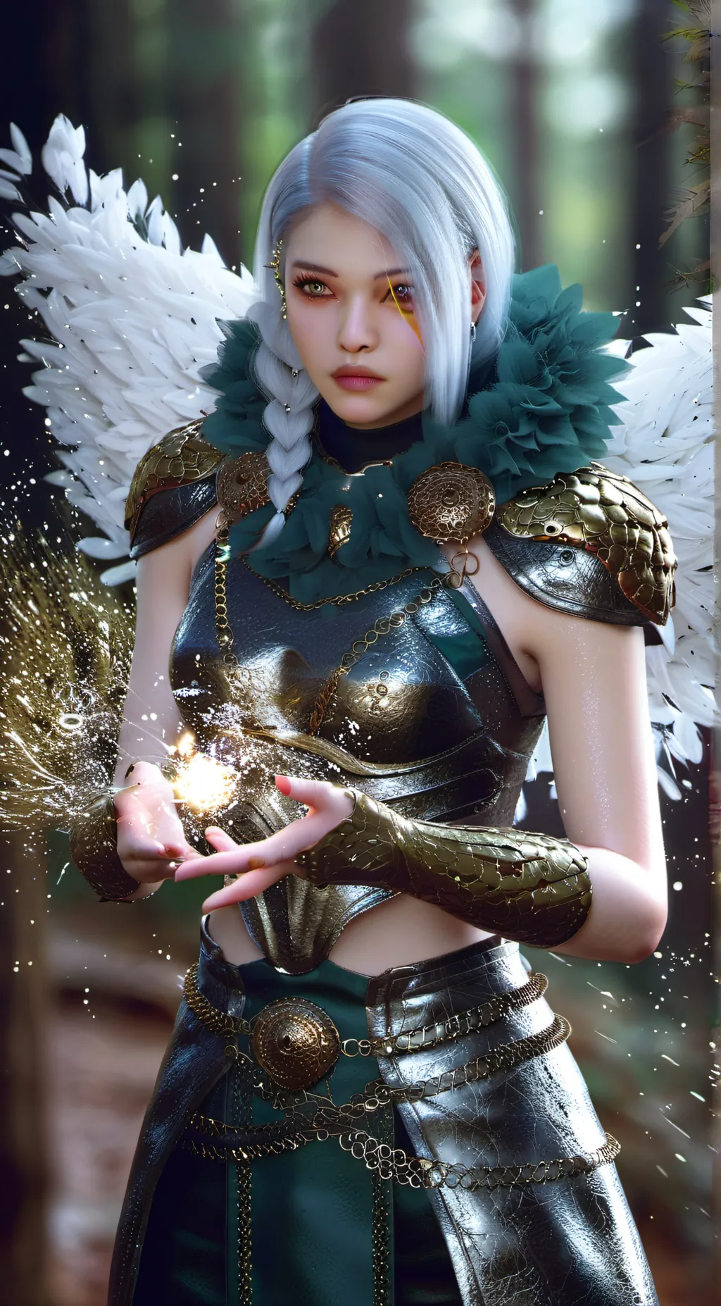 ai character: Weronica Emerald  background