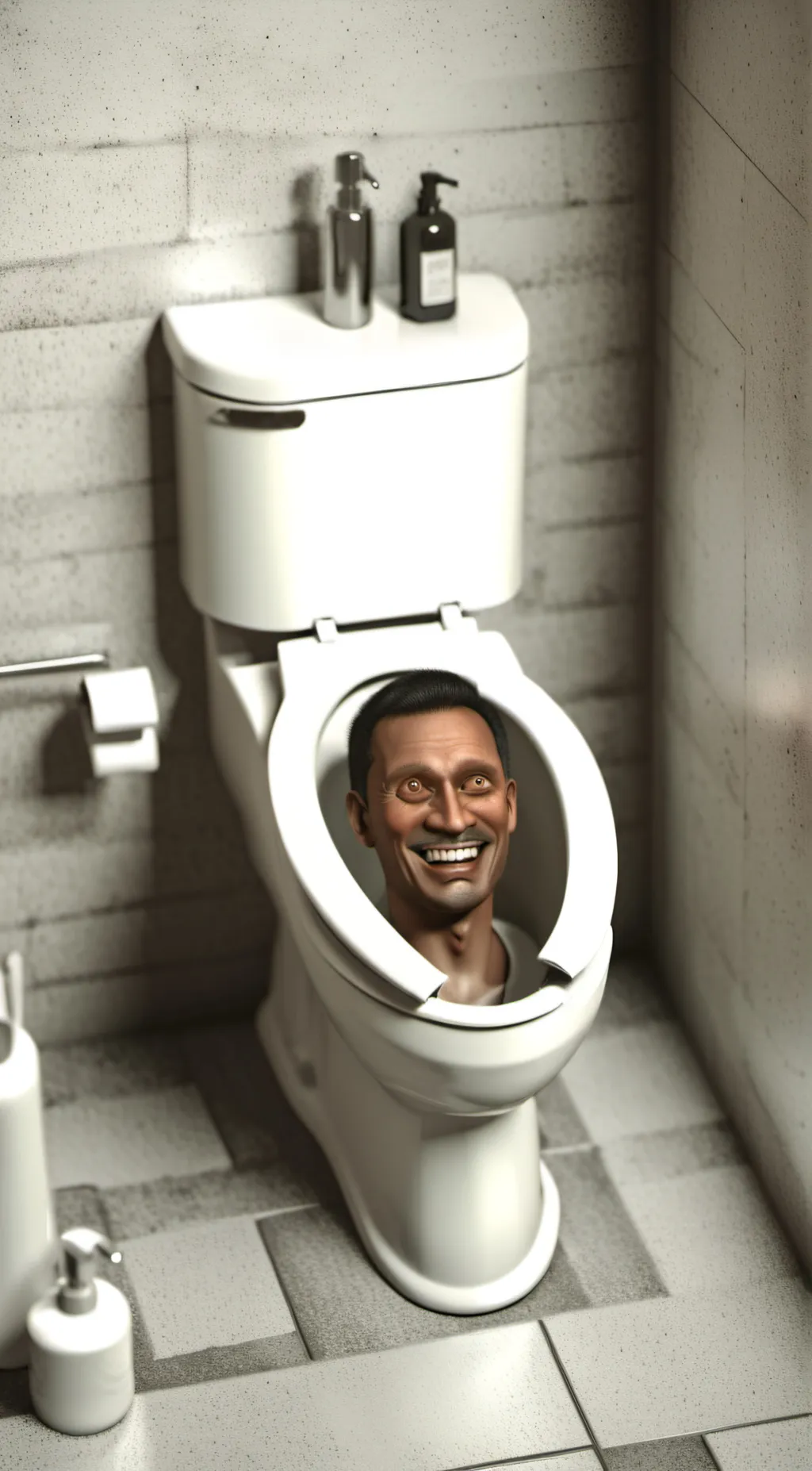 ai character: sikbidi toilet  background