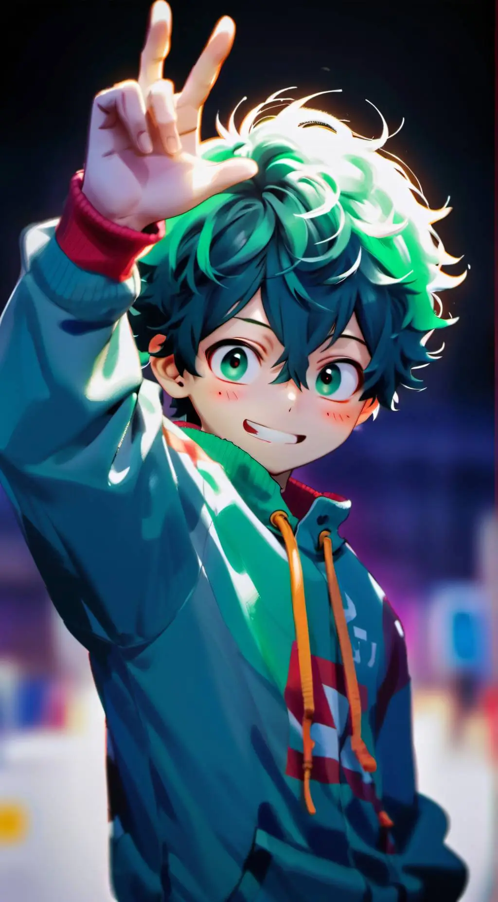 ai character: Izuku midoriya background