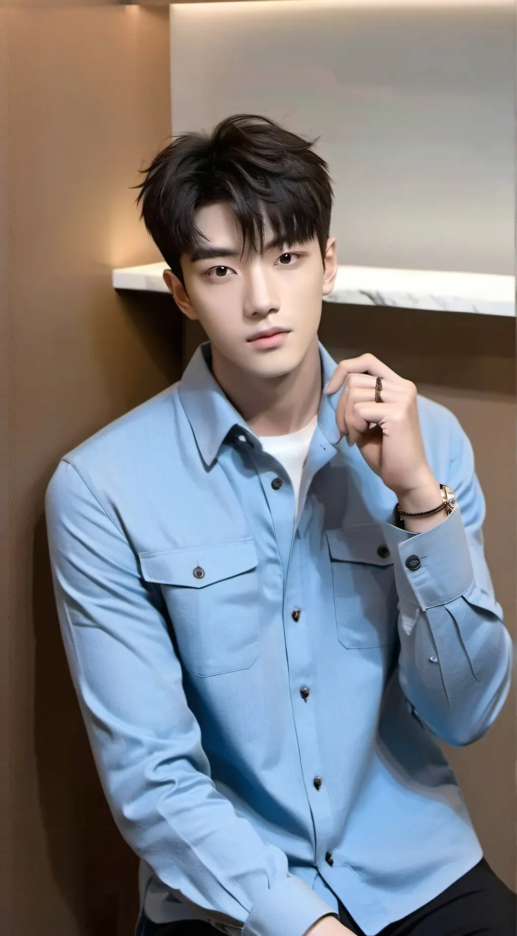 ai character: Minho  background