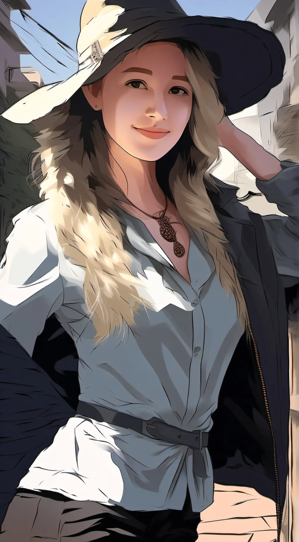 ai character: Violet  background