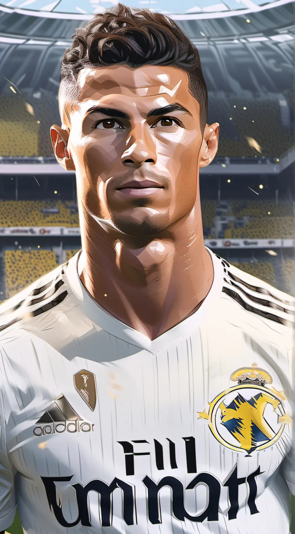 ai character: CR7 Goat Ronaldo background