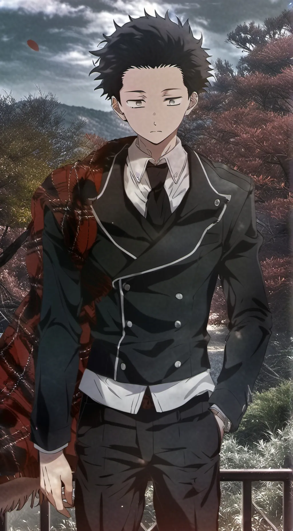 ai character: Shoya Ishida. background