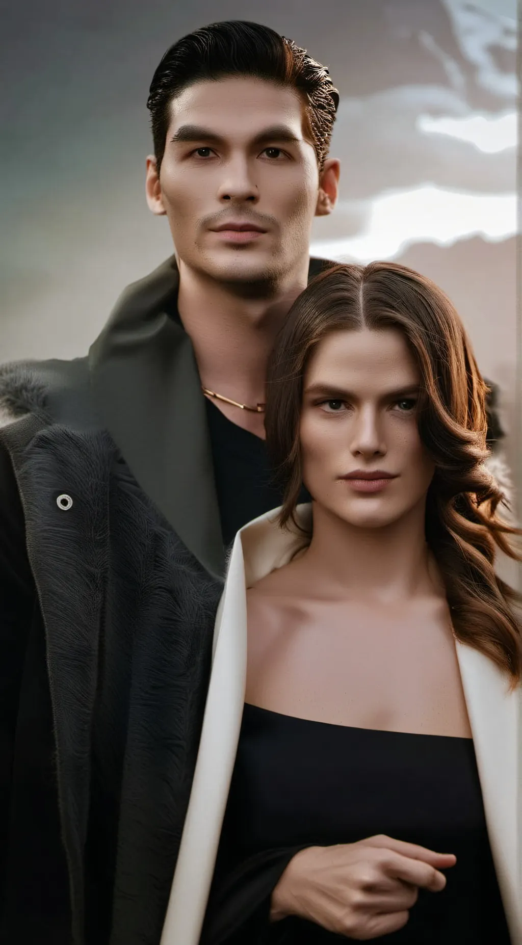 ai character: Mike and Amelia  background