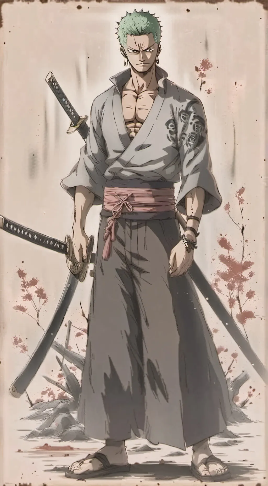 ai character: Zoro background