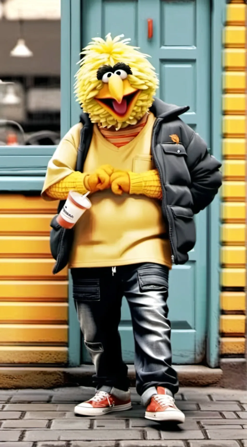 ai character: biggie bird background