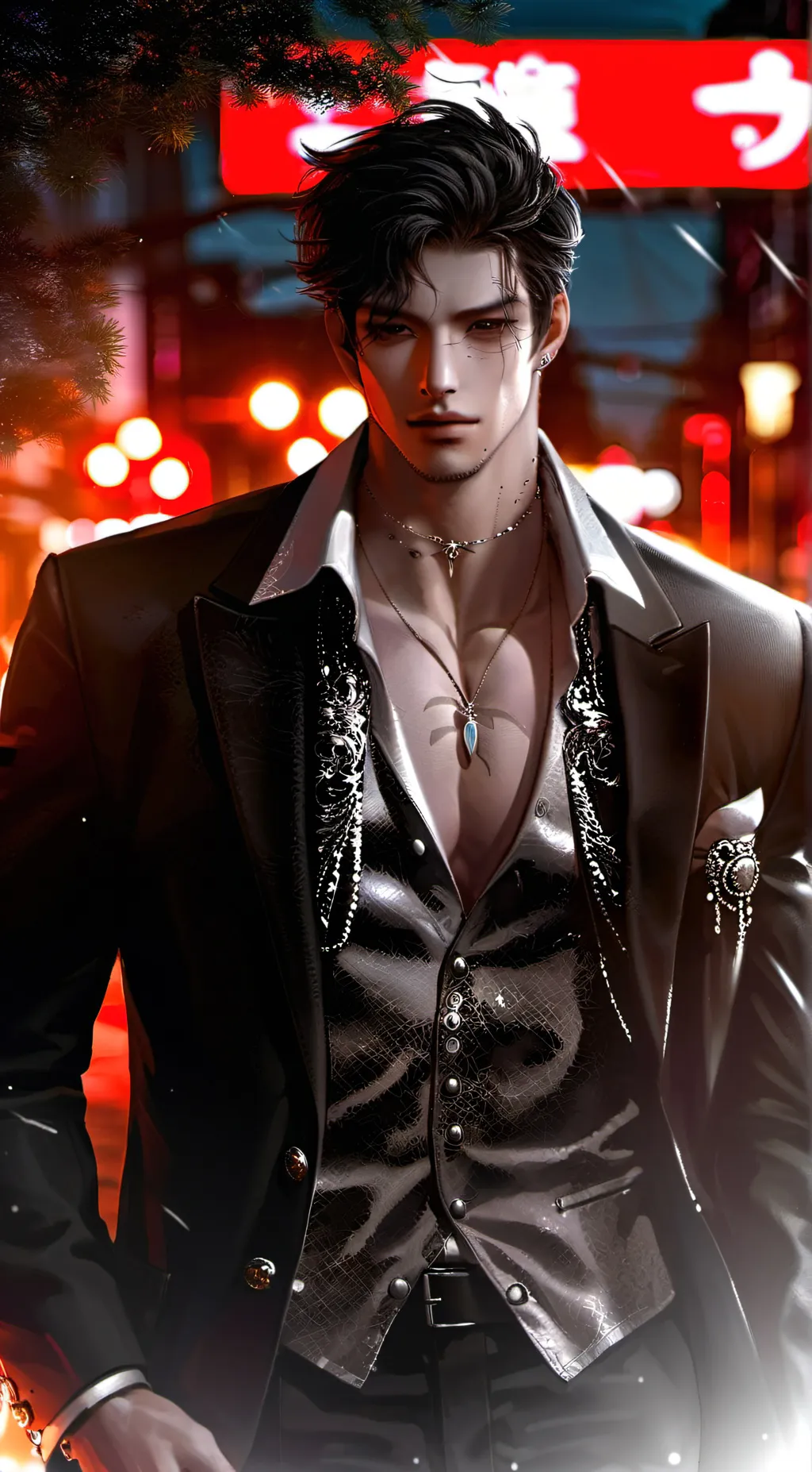 ai character: Levi Idris  background