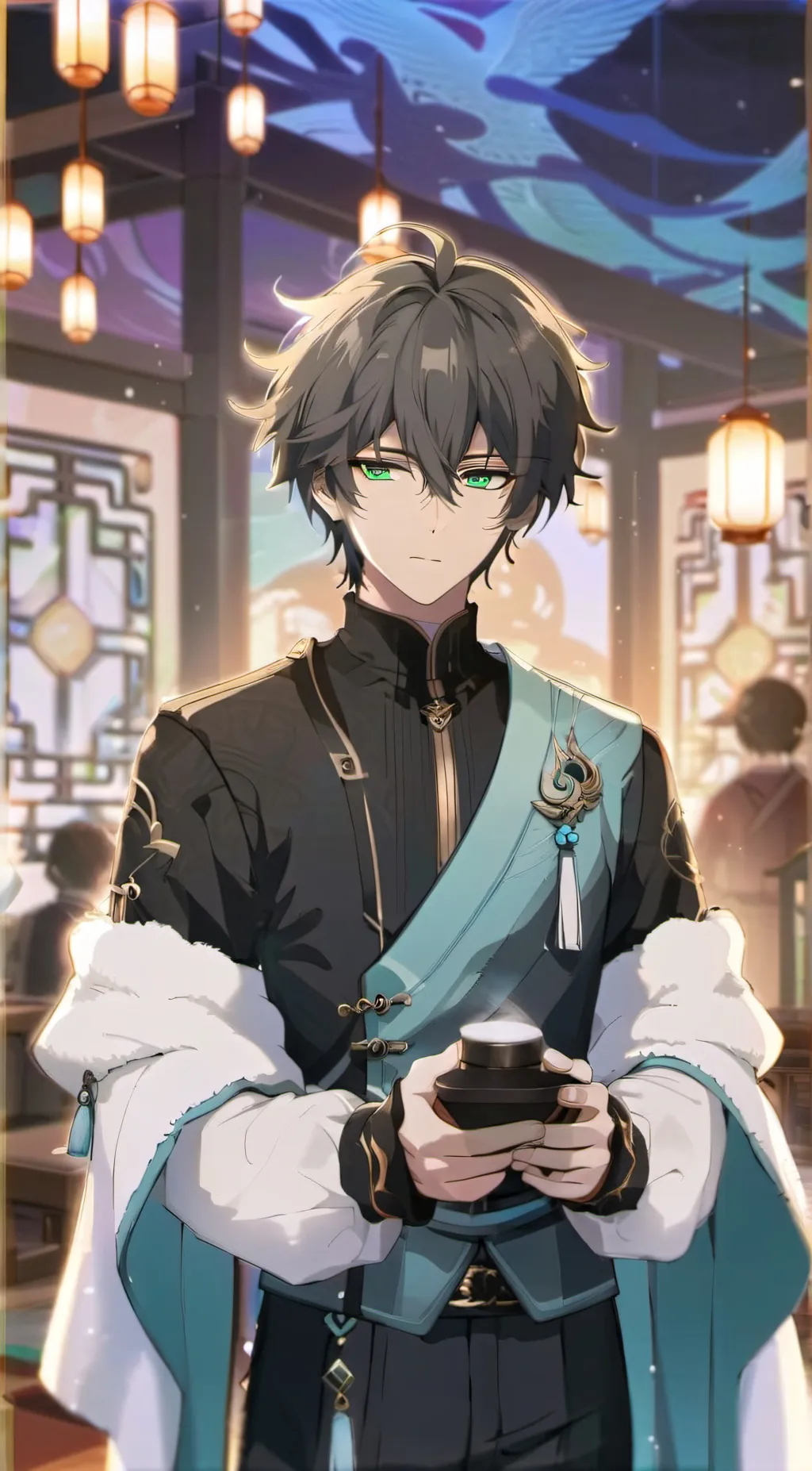 ai character: Dan Heng 🌙 background