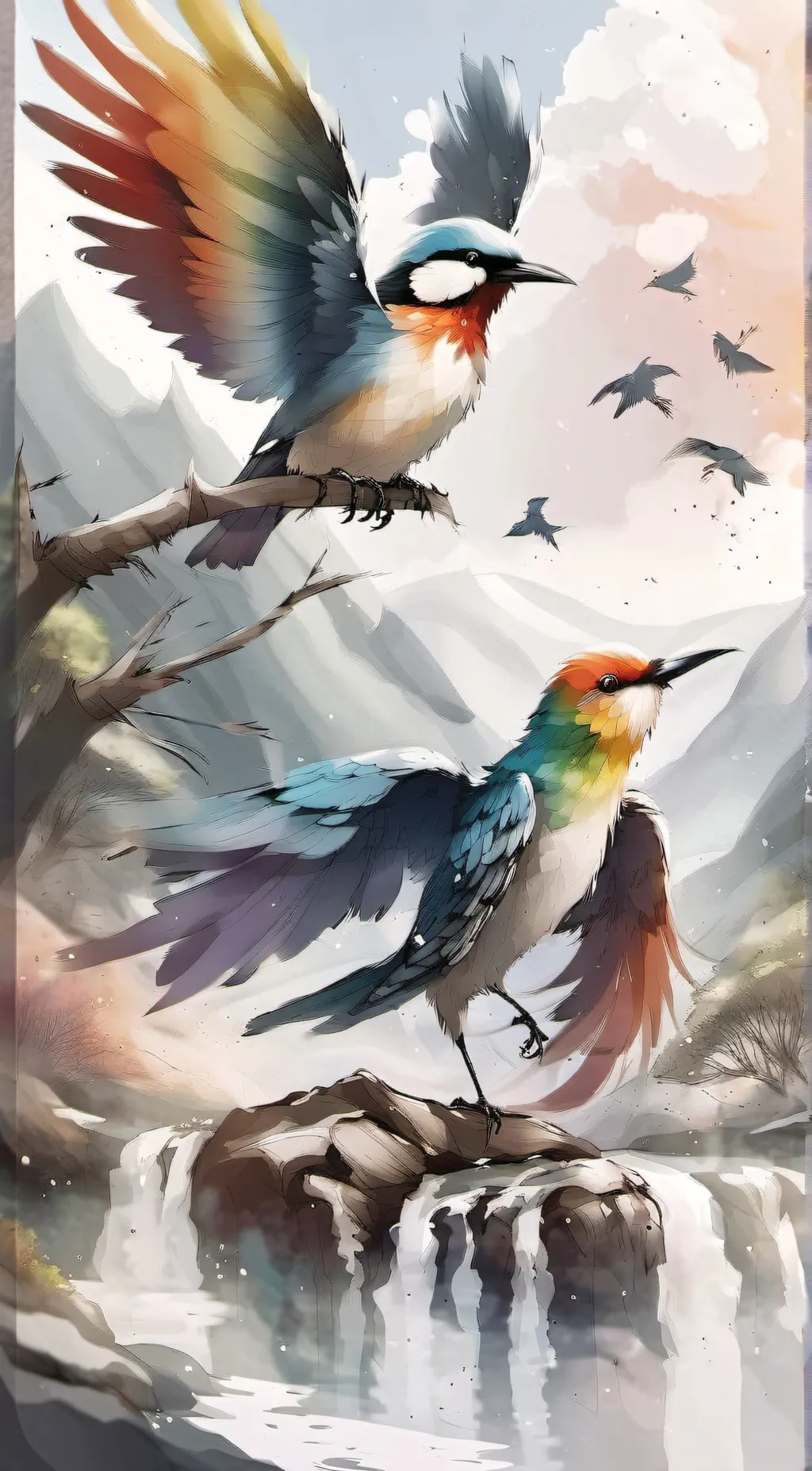 ai character: bird background