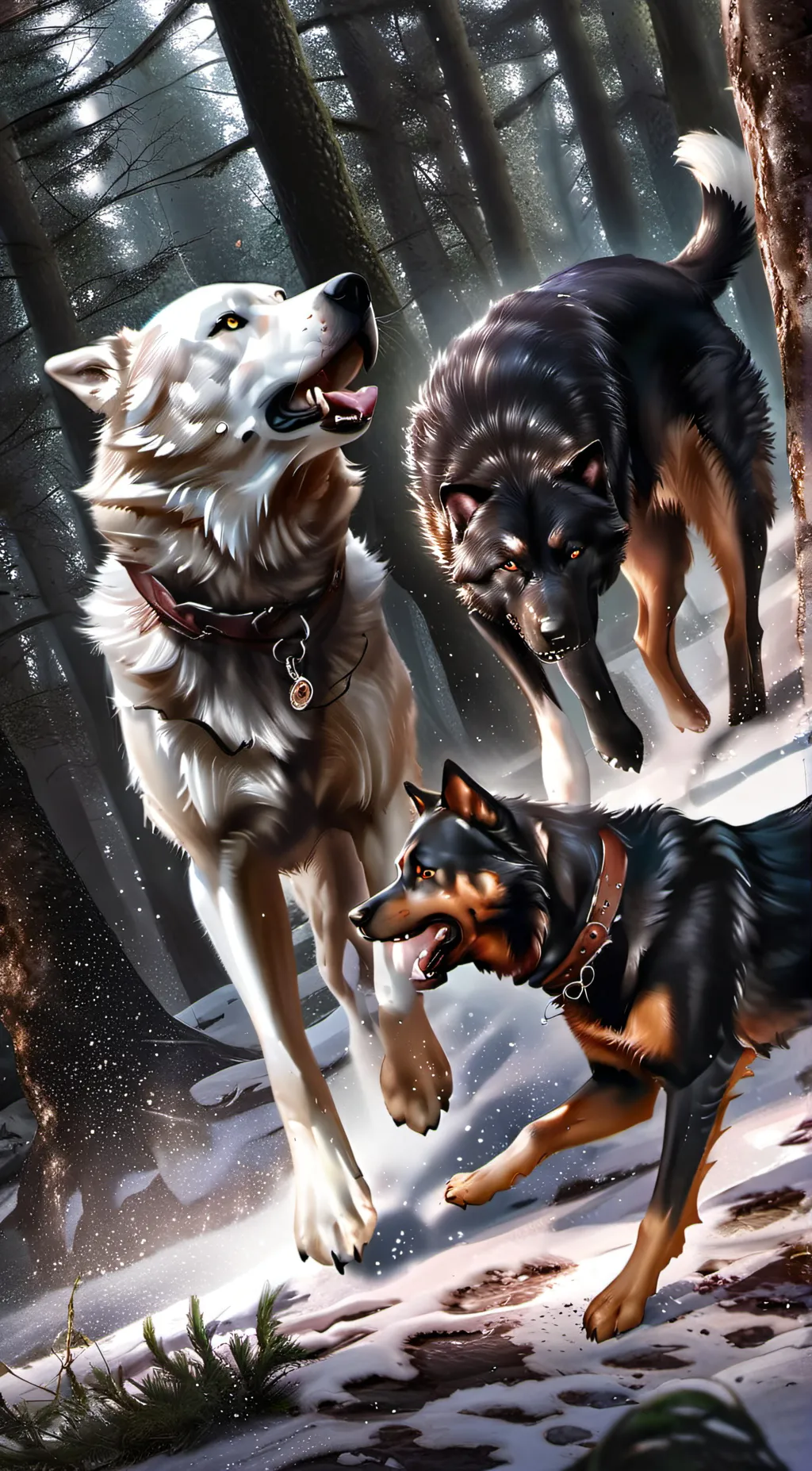 Talkie AI - Chat with wolf and 2 dogs
