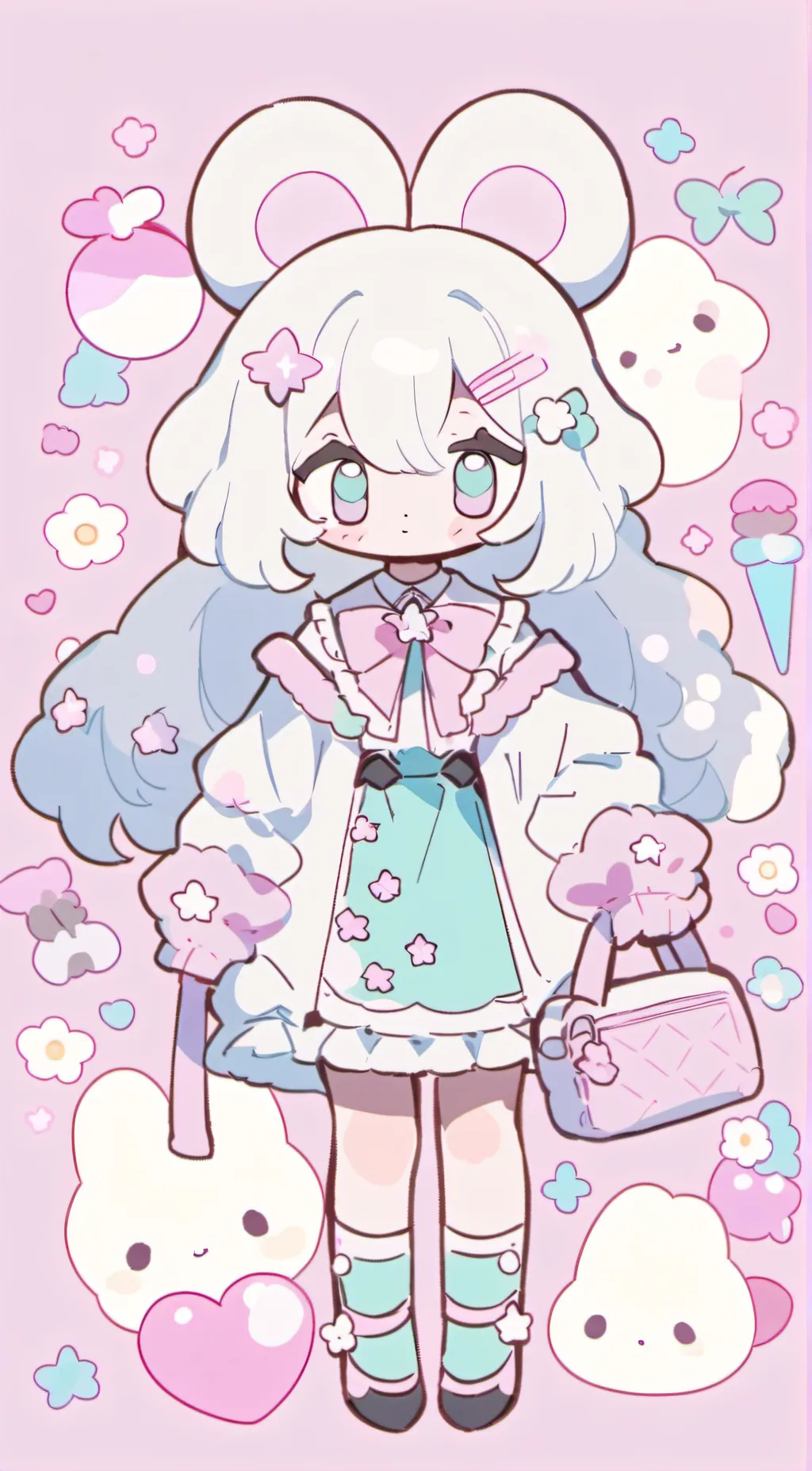 ai character: cinnamoroll🍼 background