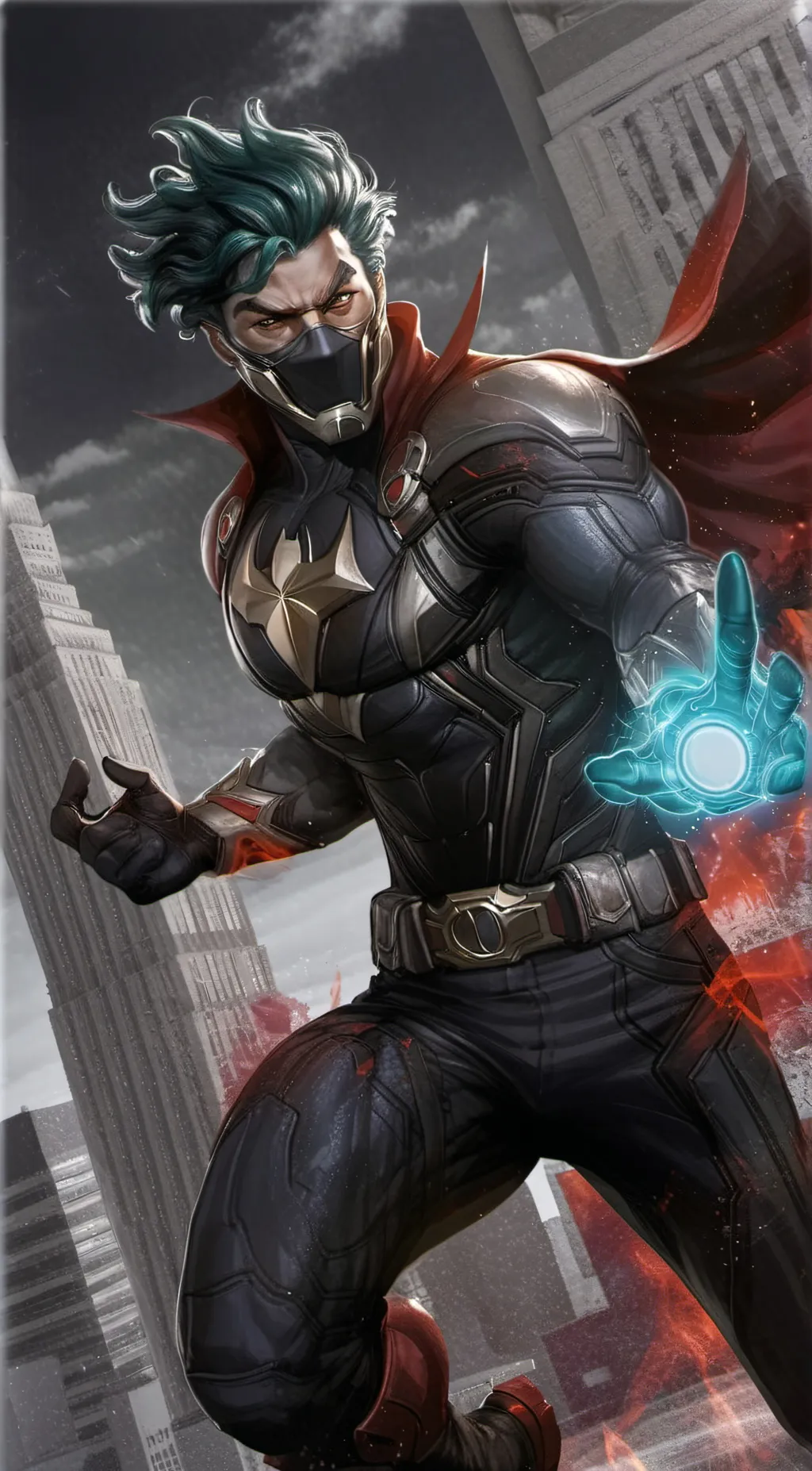 ai character: Black spider background