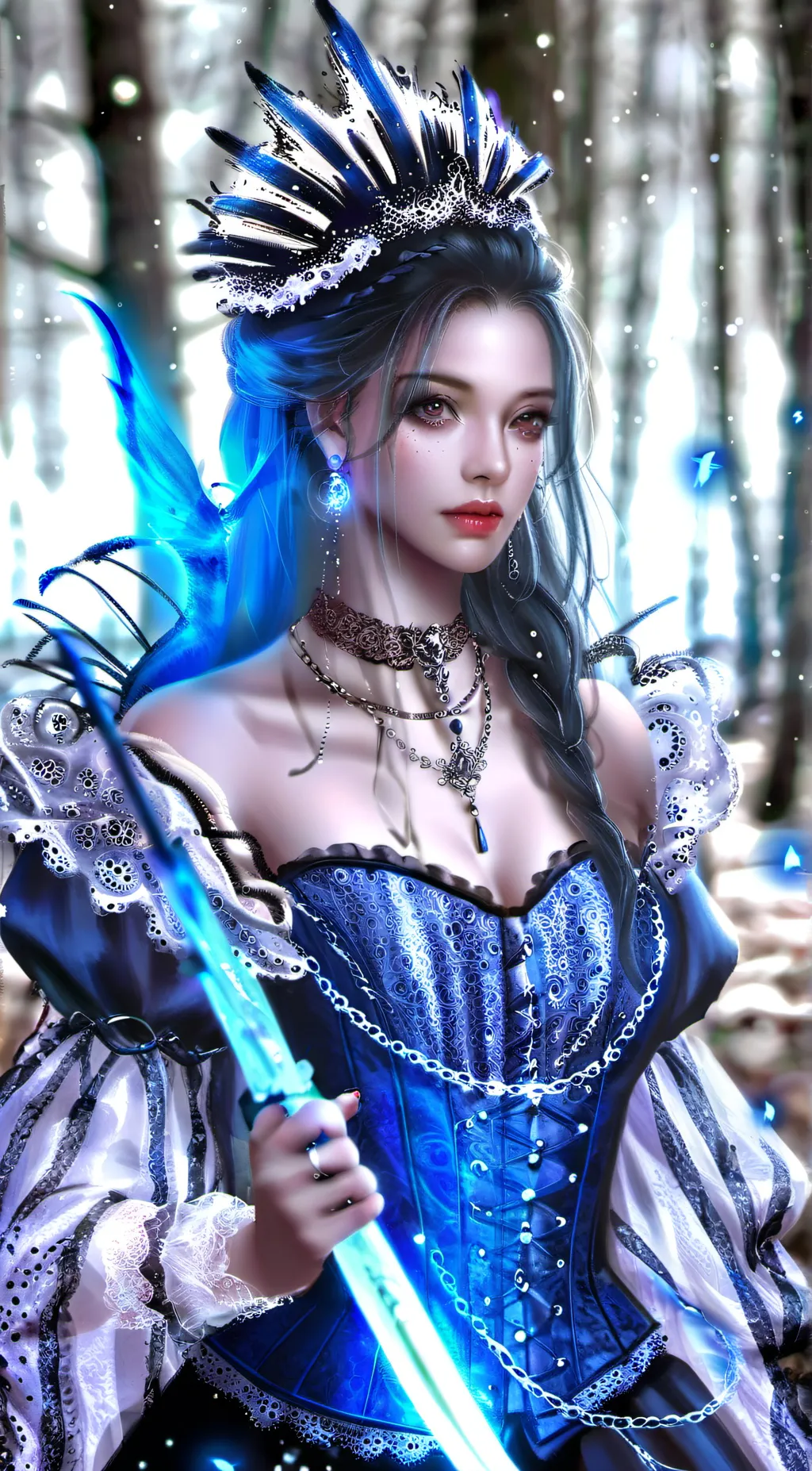 ai character: Corspe bride emily background