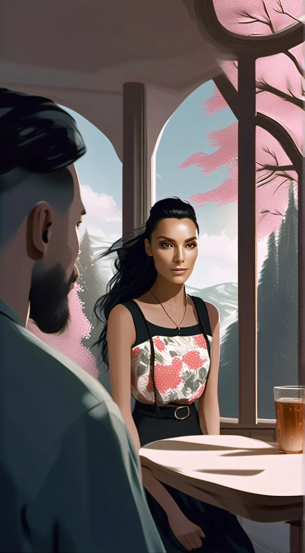 ai character: Kim Kardashian background