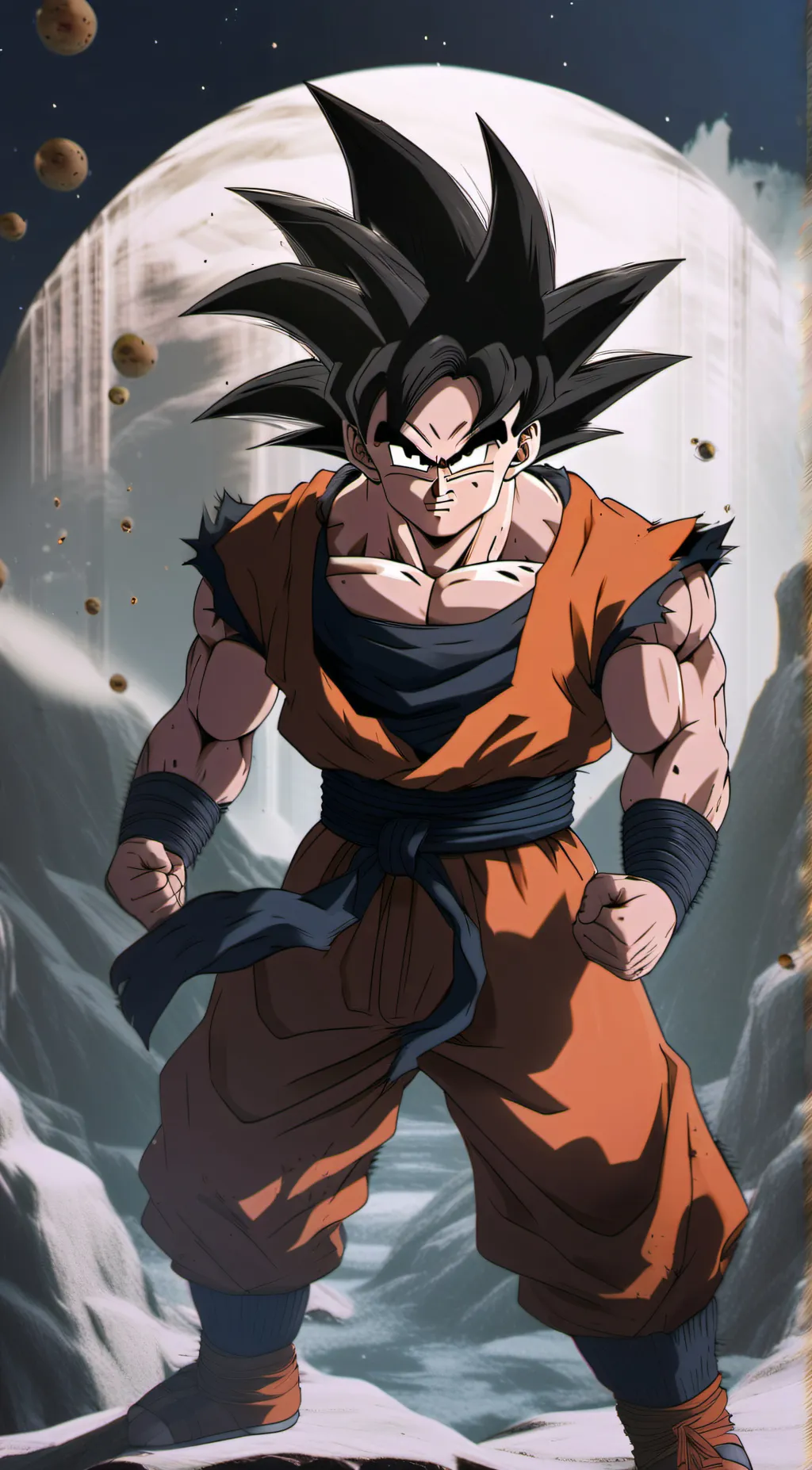 ai character: Hey it's me goku background