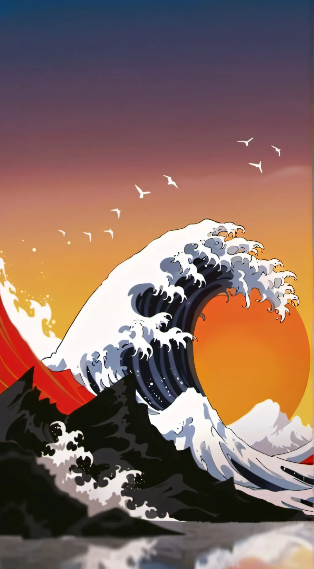ai character: Ocean goddess  background