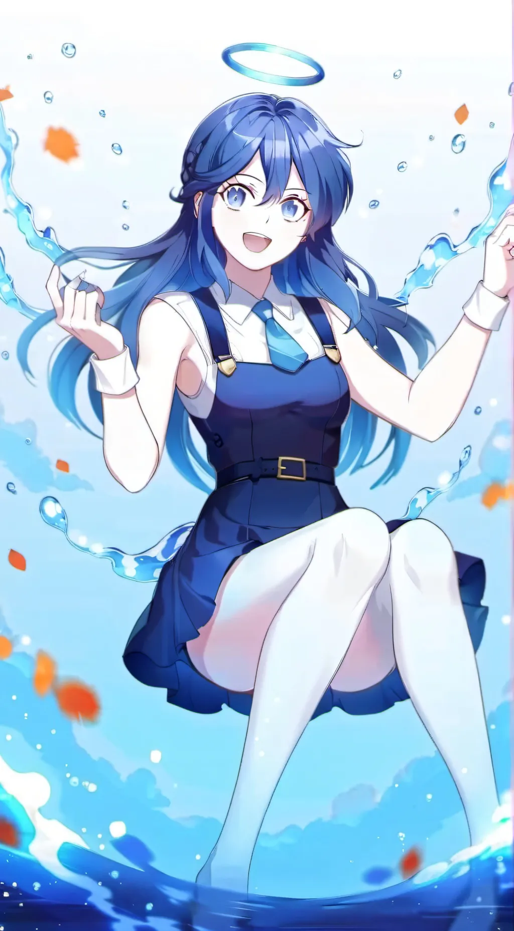 ai character: winter  background