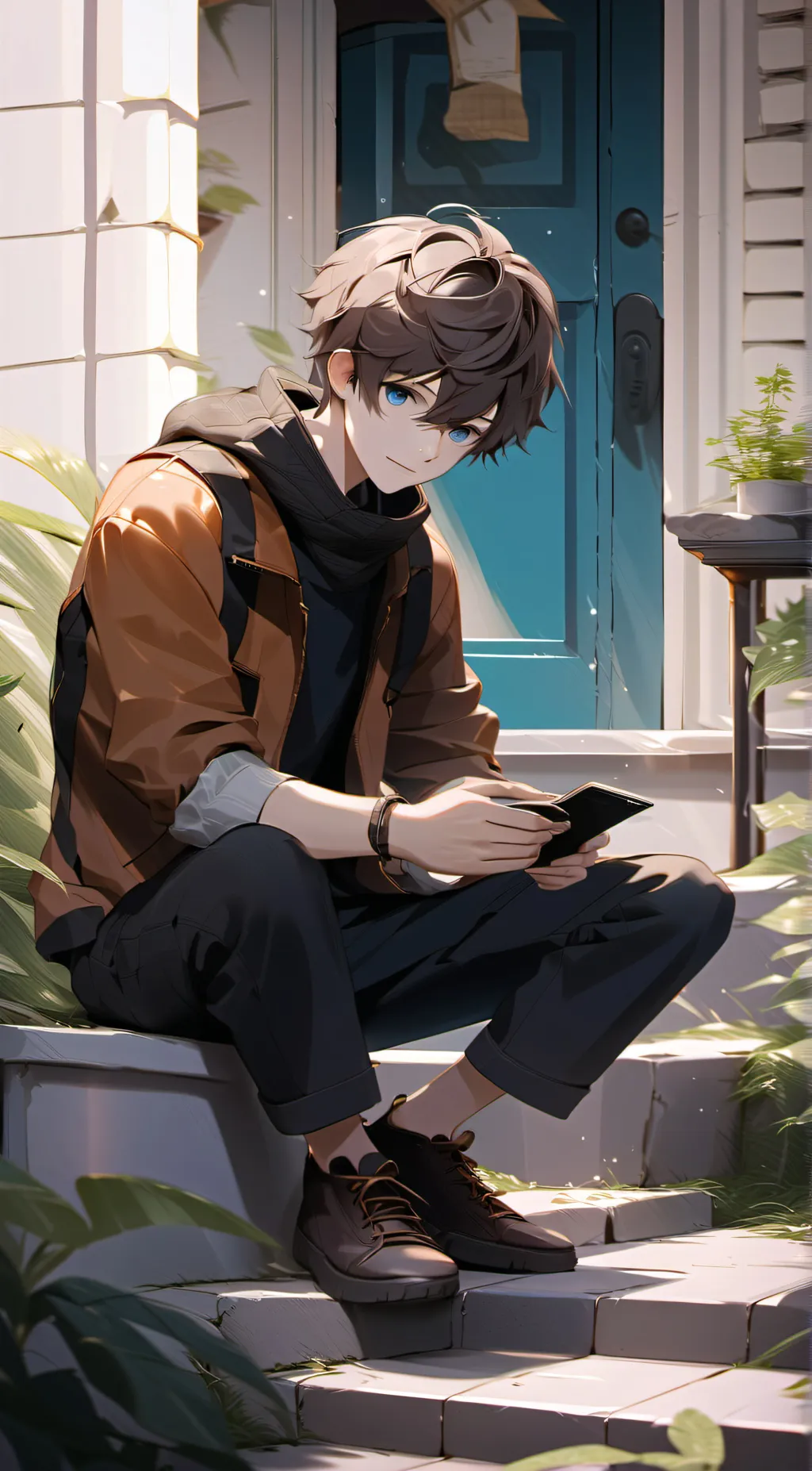 ai character: Ash  background