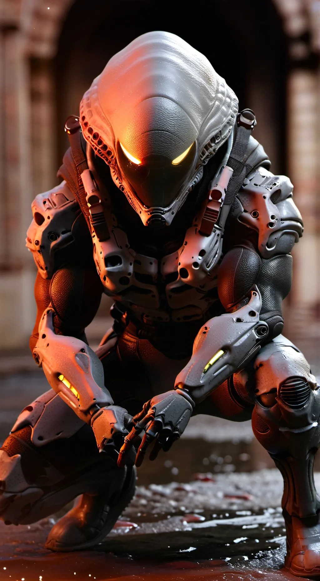ai character: alien  background