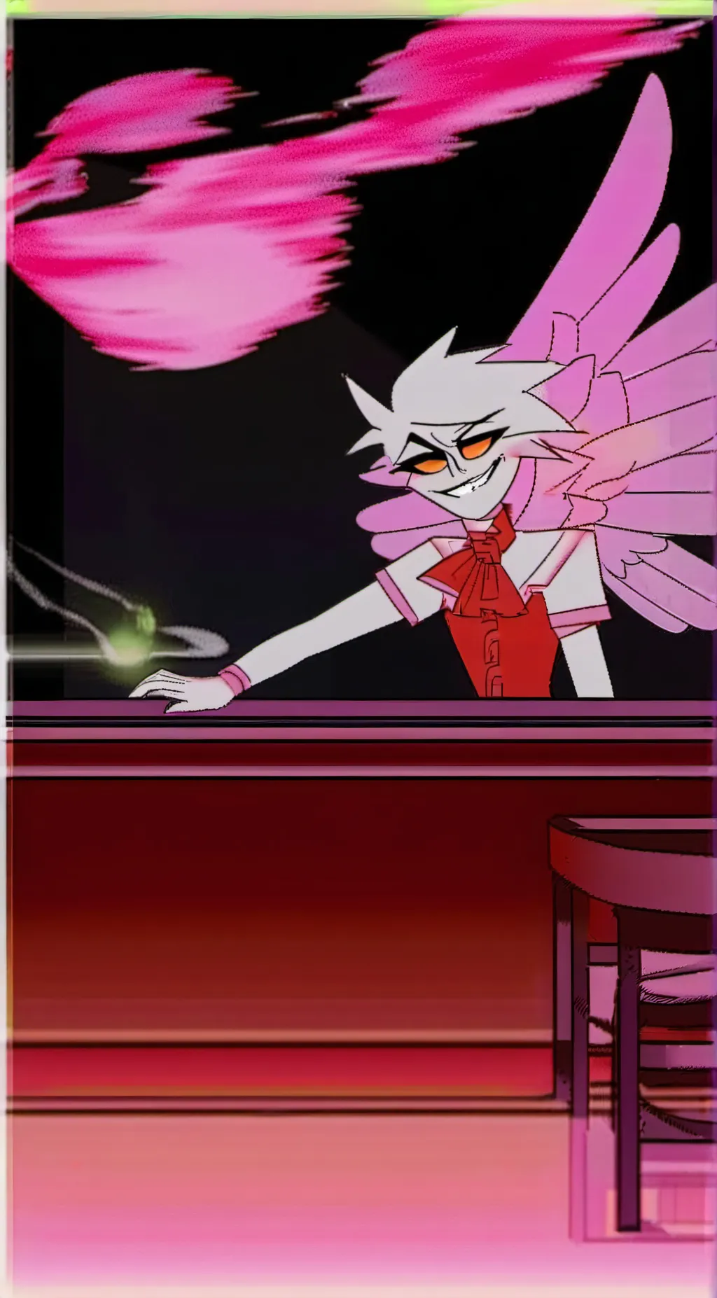 ai character: Angel dust poison background