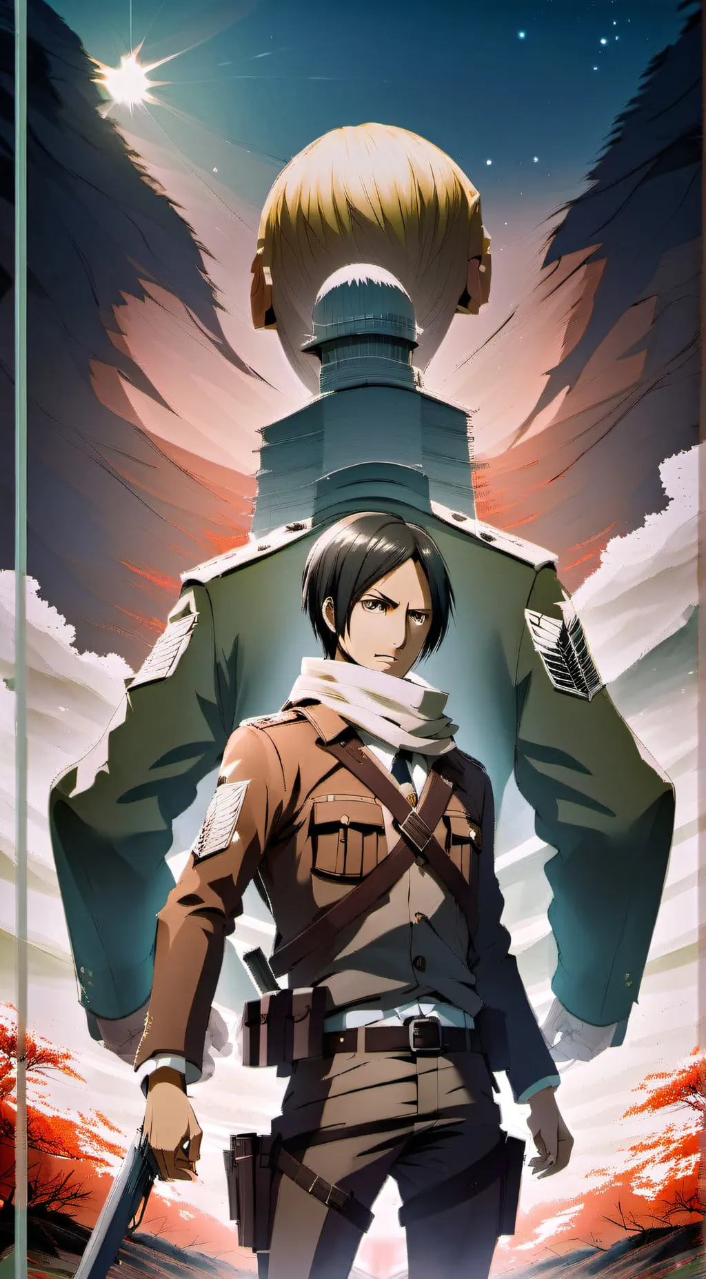 ai character: Attack on Titan background