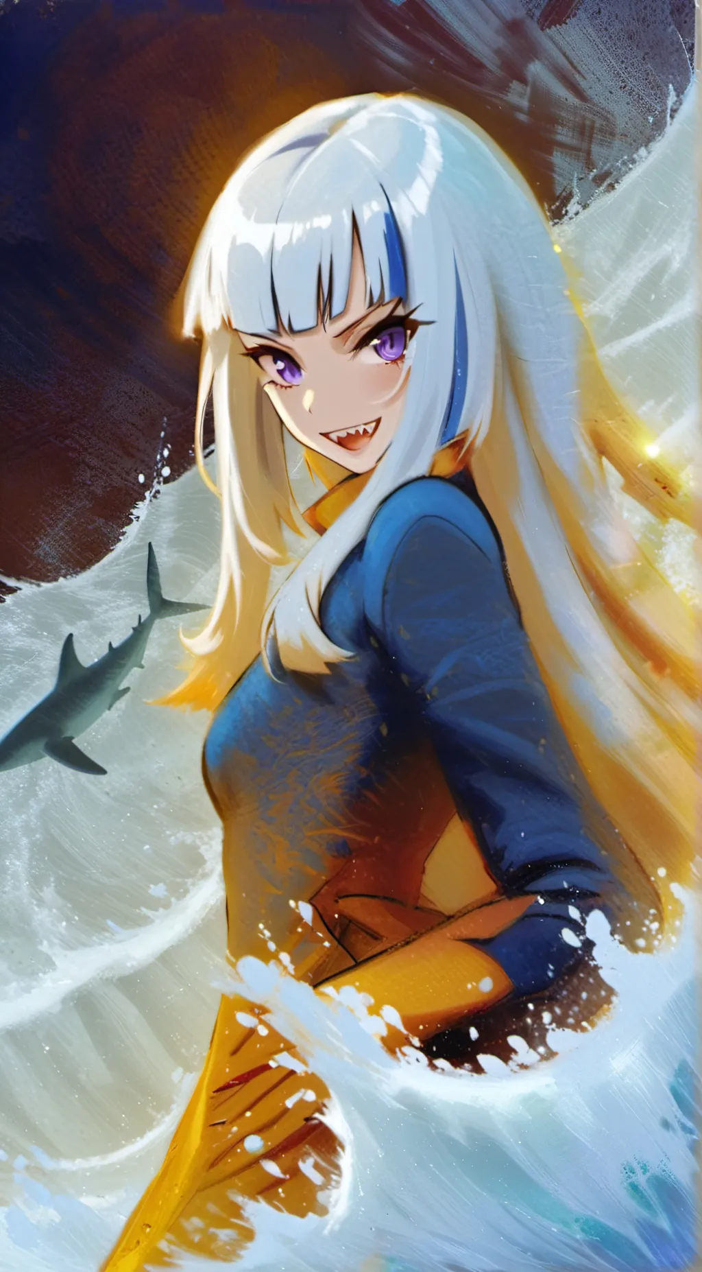 ai character: Gawr Gura background