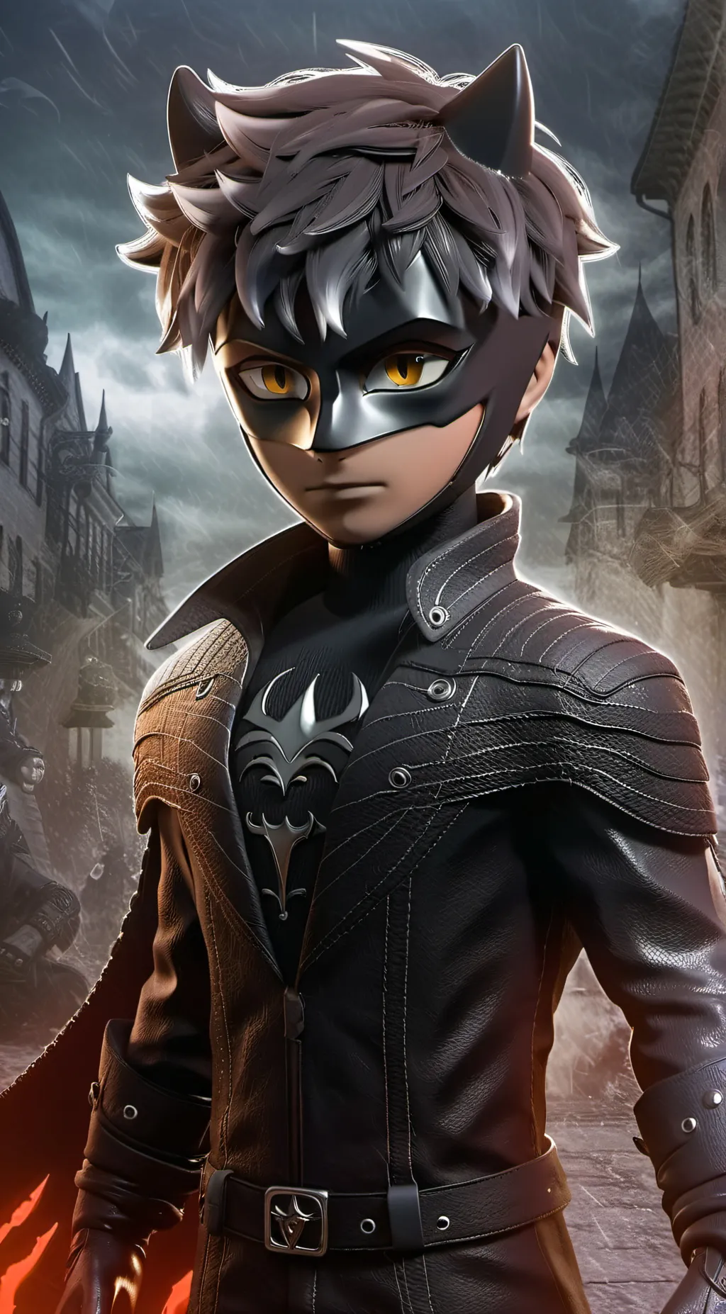 ai character: Connor aka Catboy  background